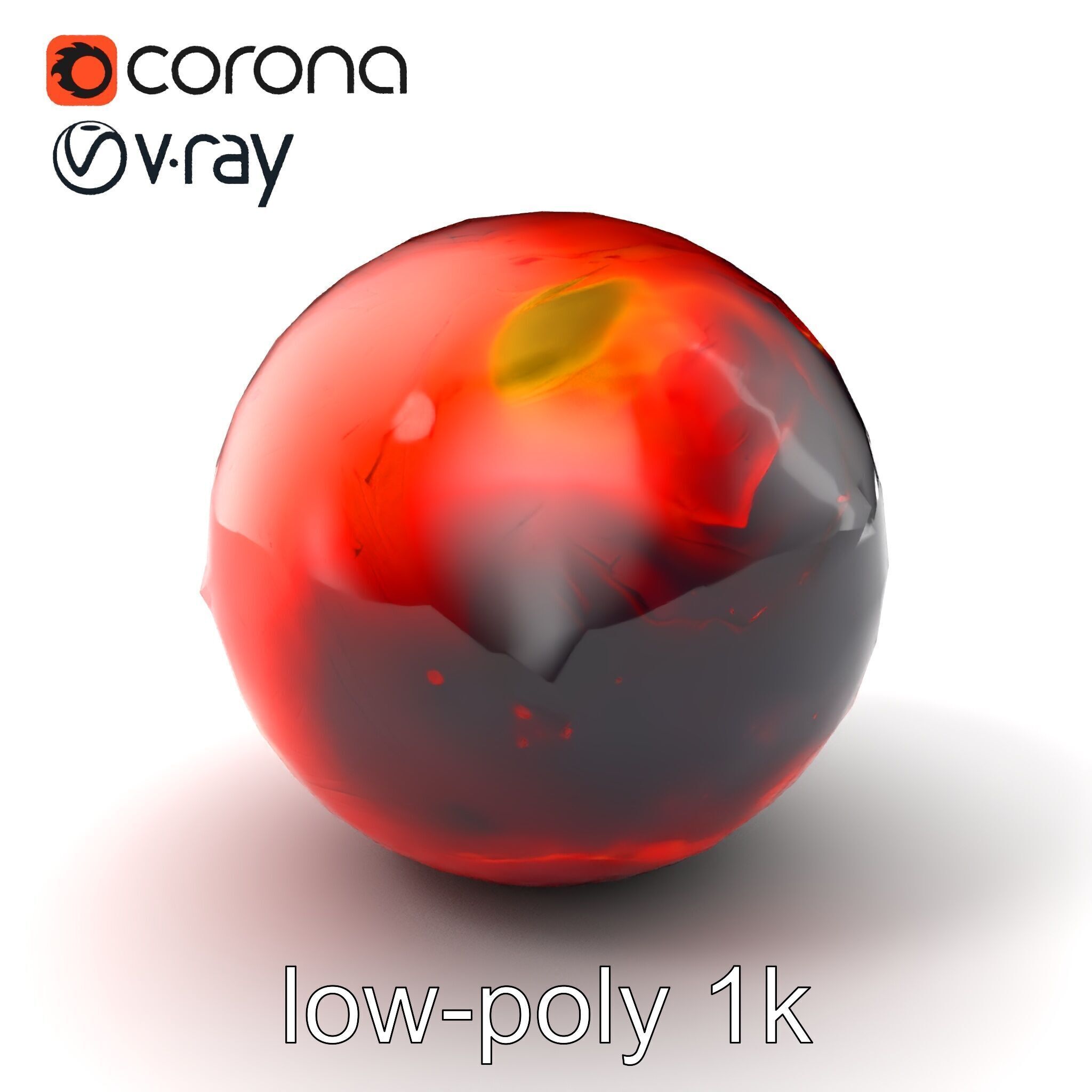 CrimsonCore Molten Planet Model Pack Low-poly 3D model_4