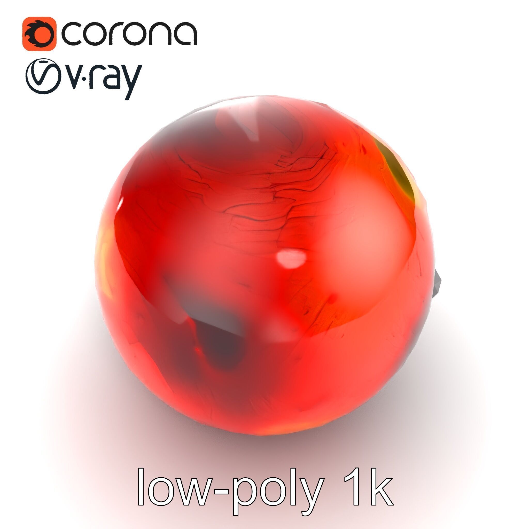 CrimsonCore Molten Planet Model Pack Low-poly 3D model_12