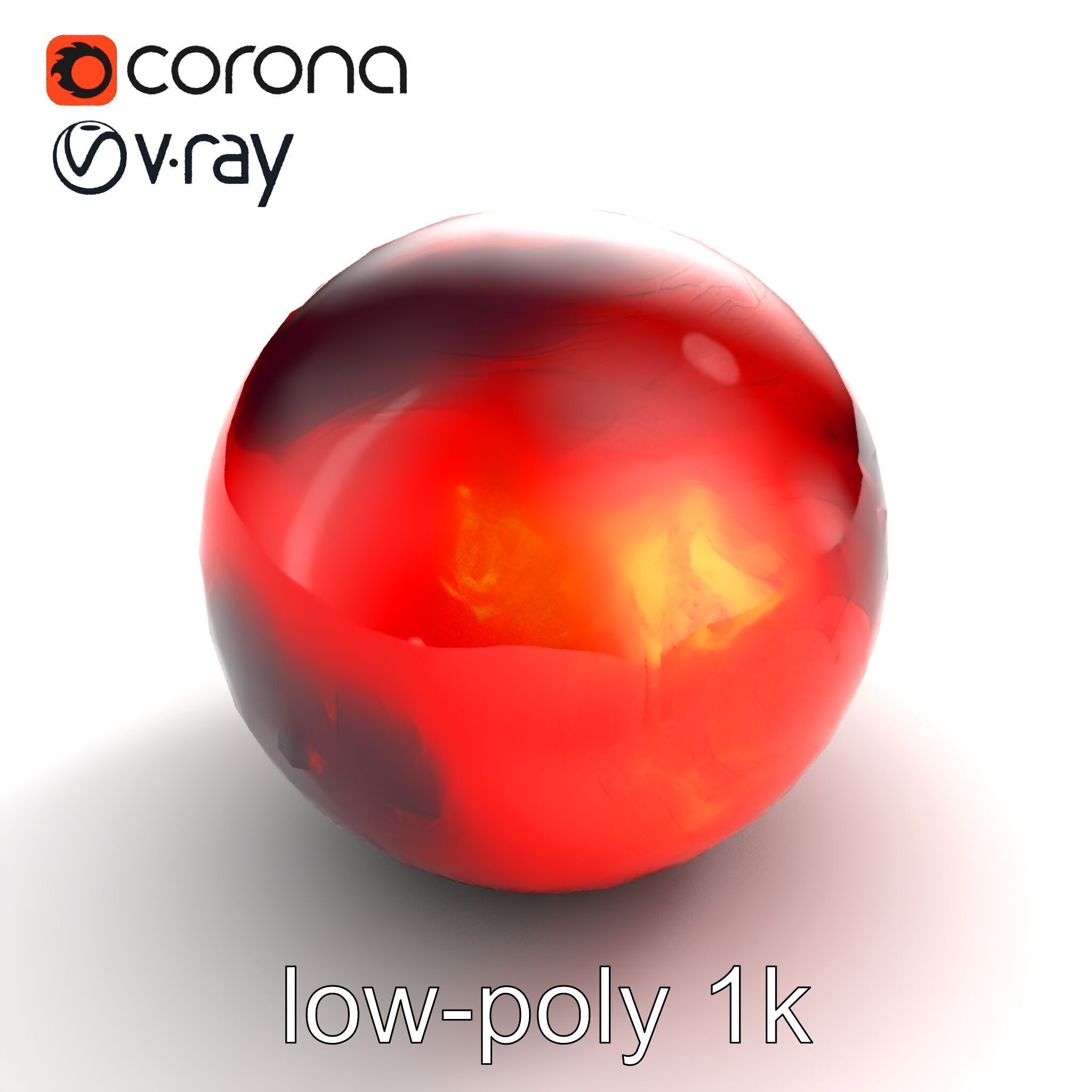 CrimsonCore Molten Planet Model Pack Low-poly 3D model_8