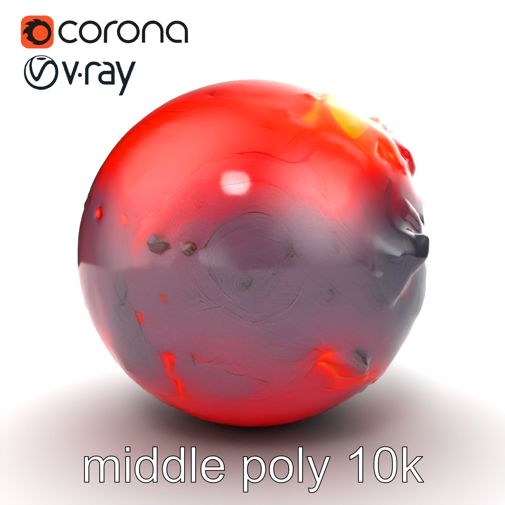 CrimsonCore Molten Planet Model Pack Low-poly 3D model_11