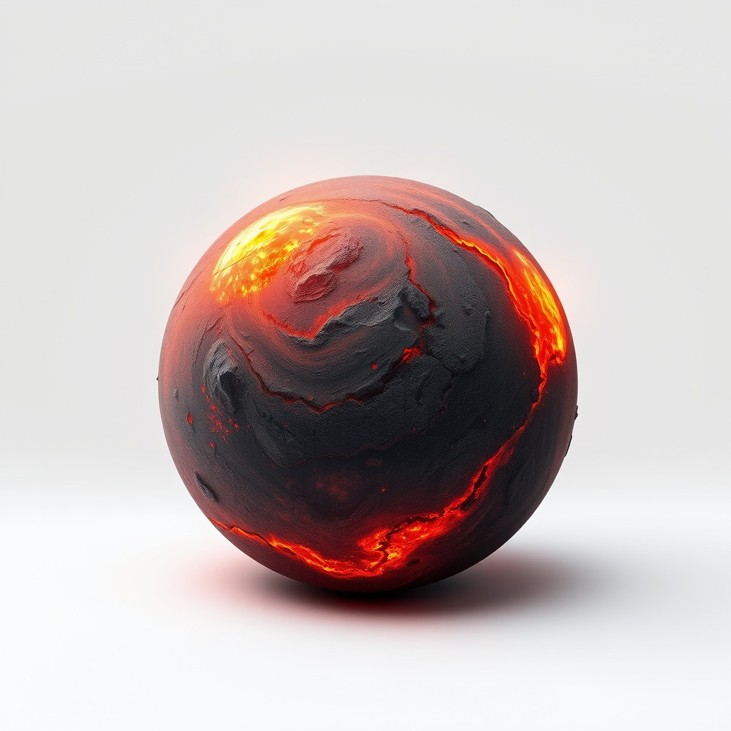 CrimsonCore Molten Planet Model Pack Low-poly 3D model_3