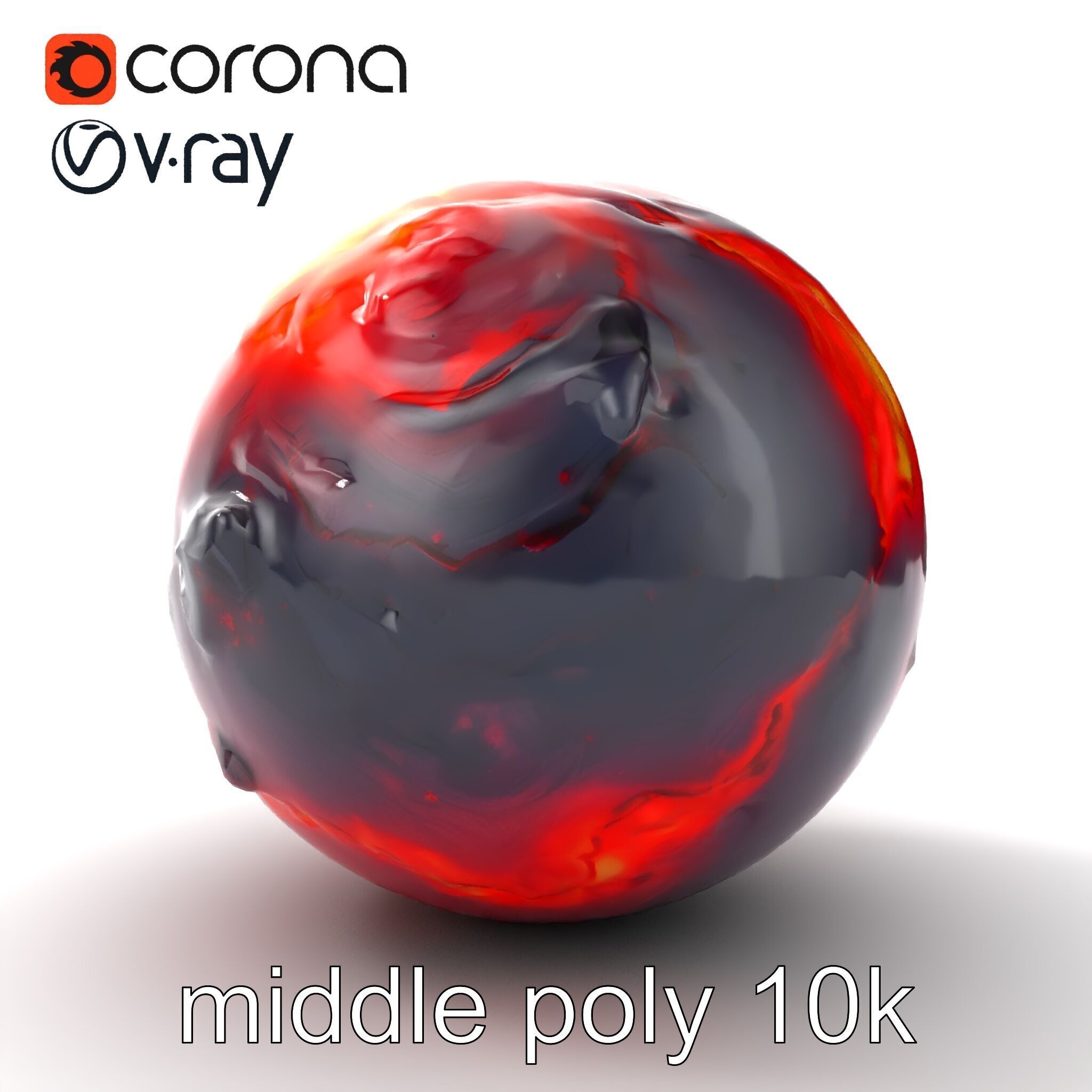 CrimsonCore Molten Planet Model Pack Low-poly 3D model_16
