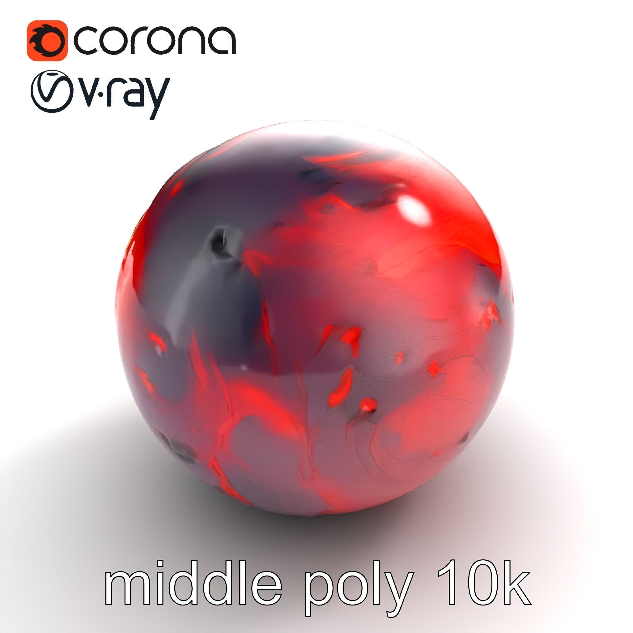 CrimsonCore Molten Planet Model Pack Low-poly 3D model_7