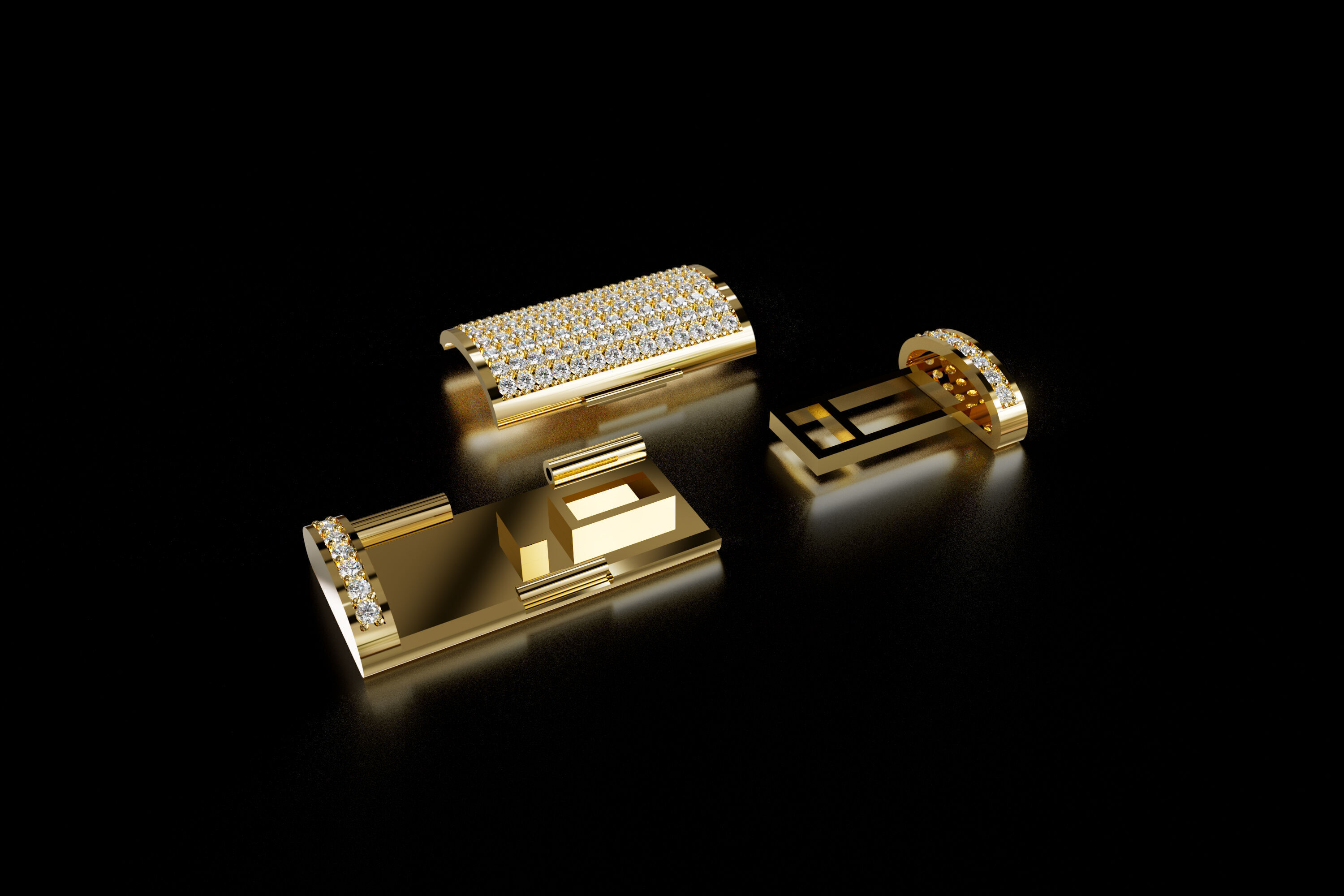 10 mm Diamond Lock Box for Jewelry 3D print model_6