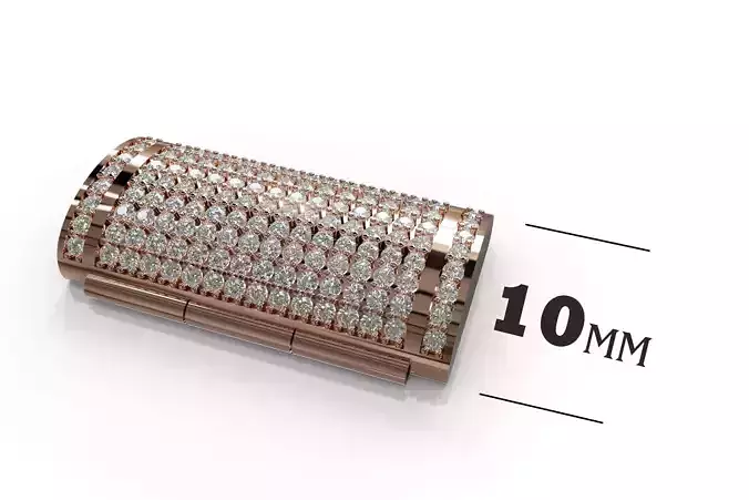 10 mm Diamond Lock Box for Jewelry 3D print model