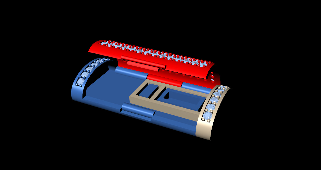 10 mm Diamond Lock Box for Jewelry 3D print model_10