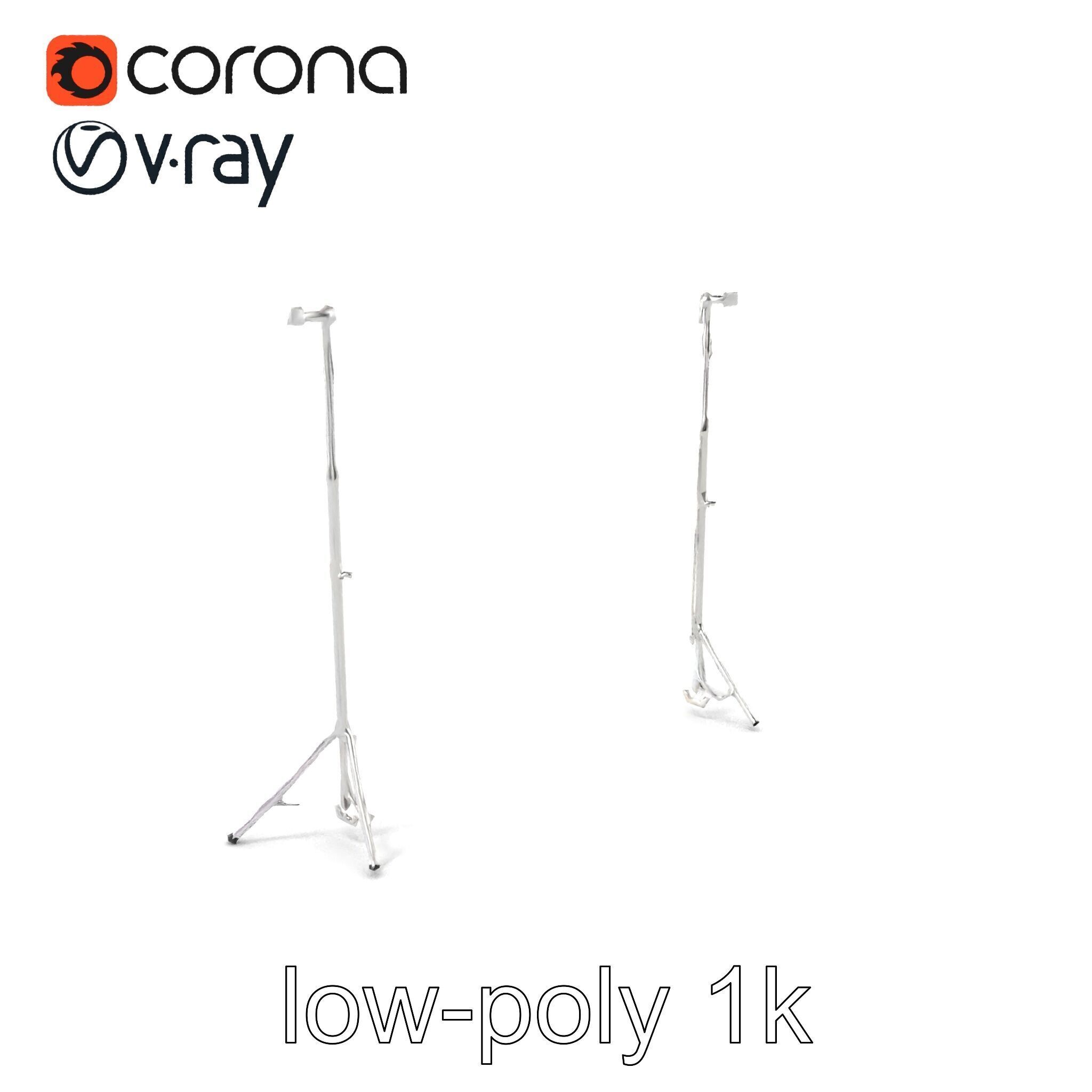 Modular Backdrop Frame System model pack Low-poly 3D model_4