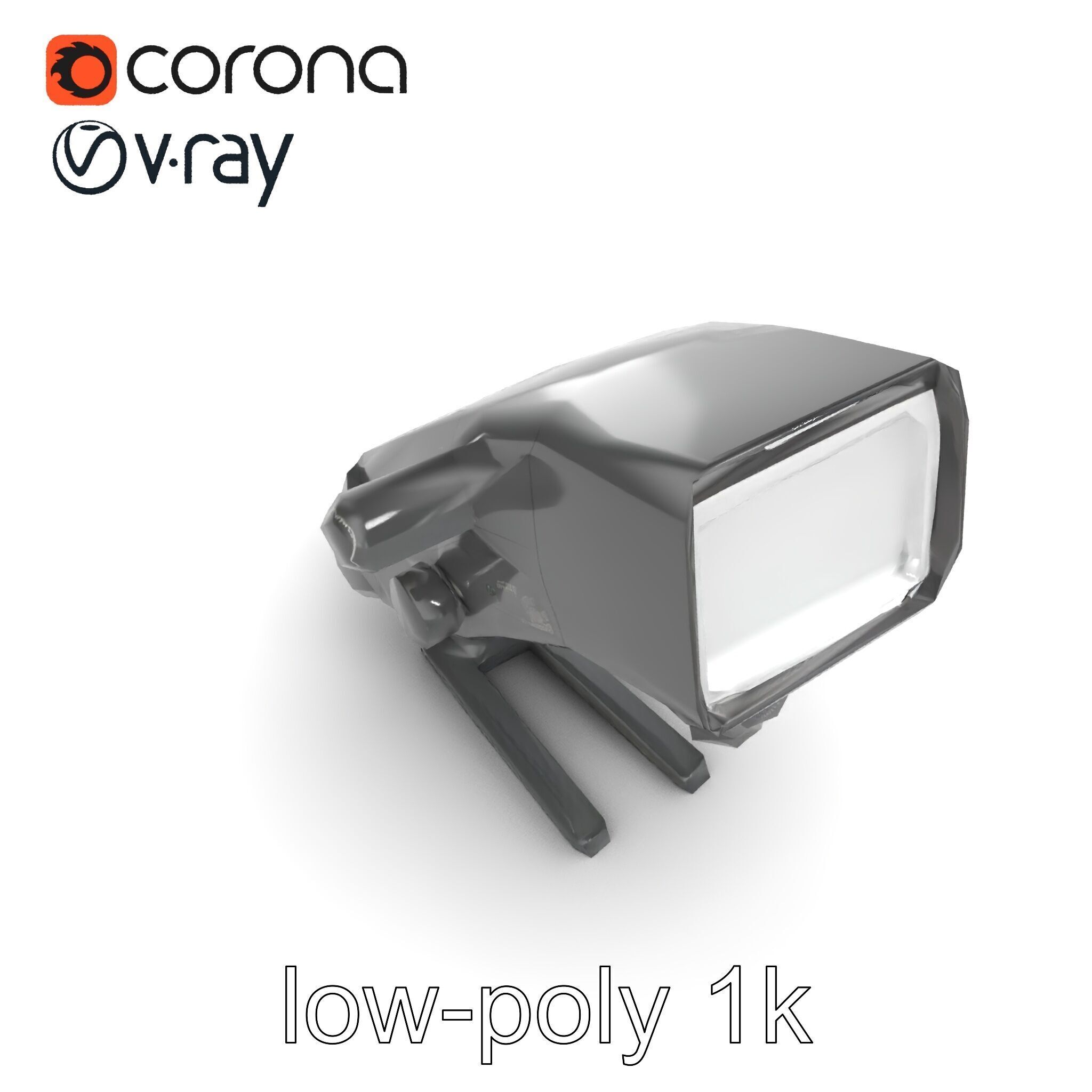 Wireless Flash Unit with Bounce Head model pack Low-poly 3D model_27