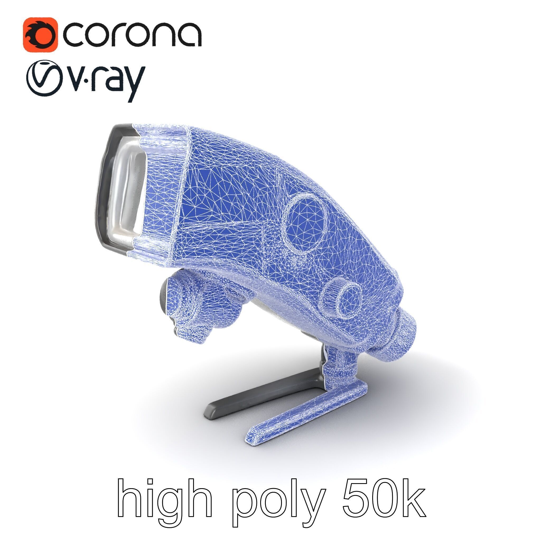 Wireless Flash Unit with Bounce Head model pack Low-poly 3D model_10