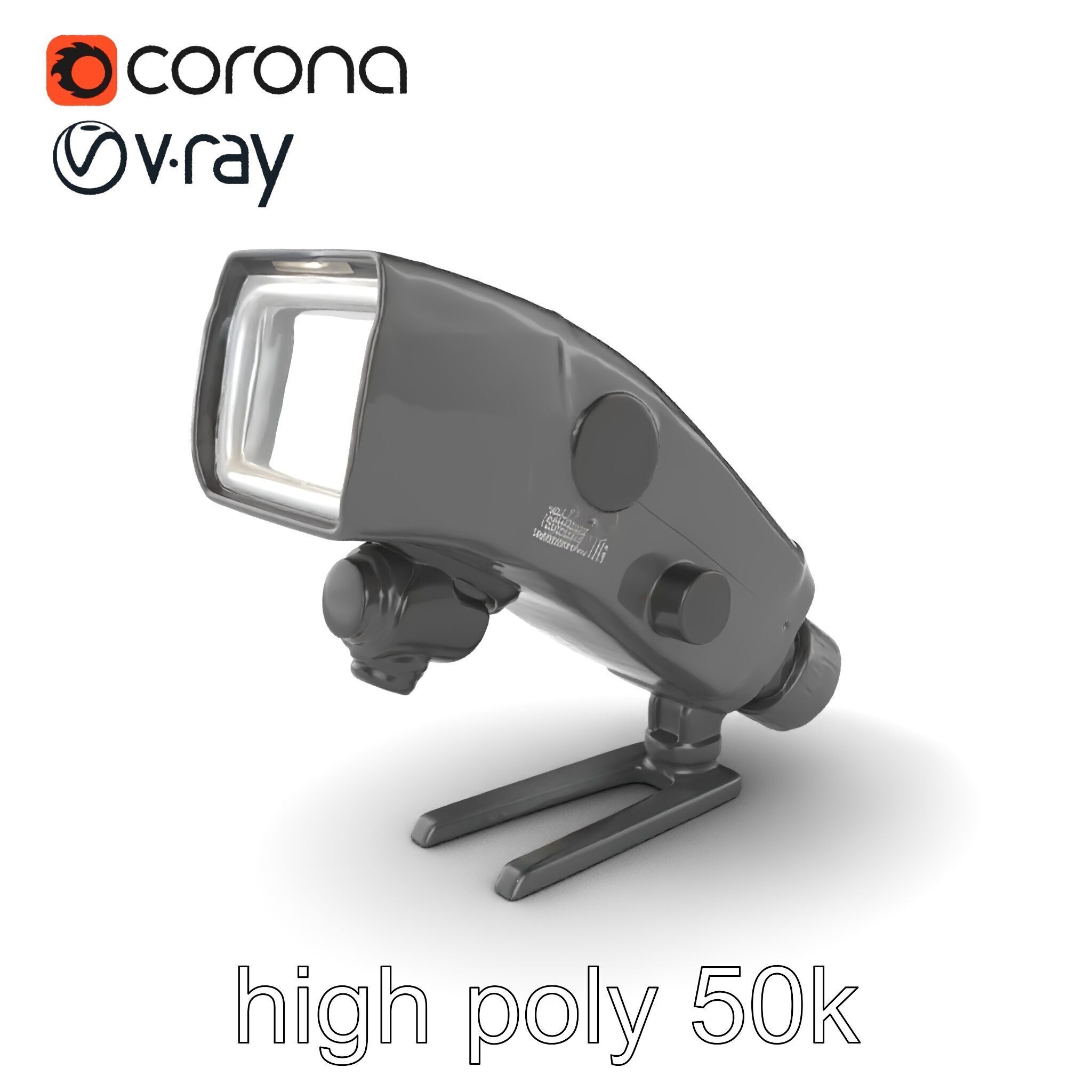 Wireless Flash Unit with Bounce Head model pack Low-poly 3D model_2