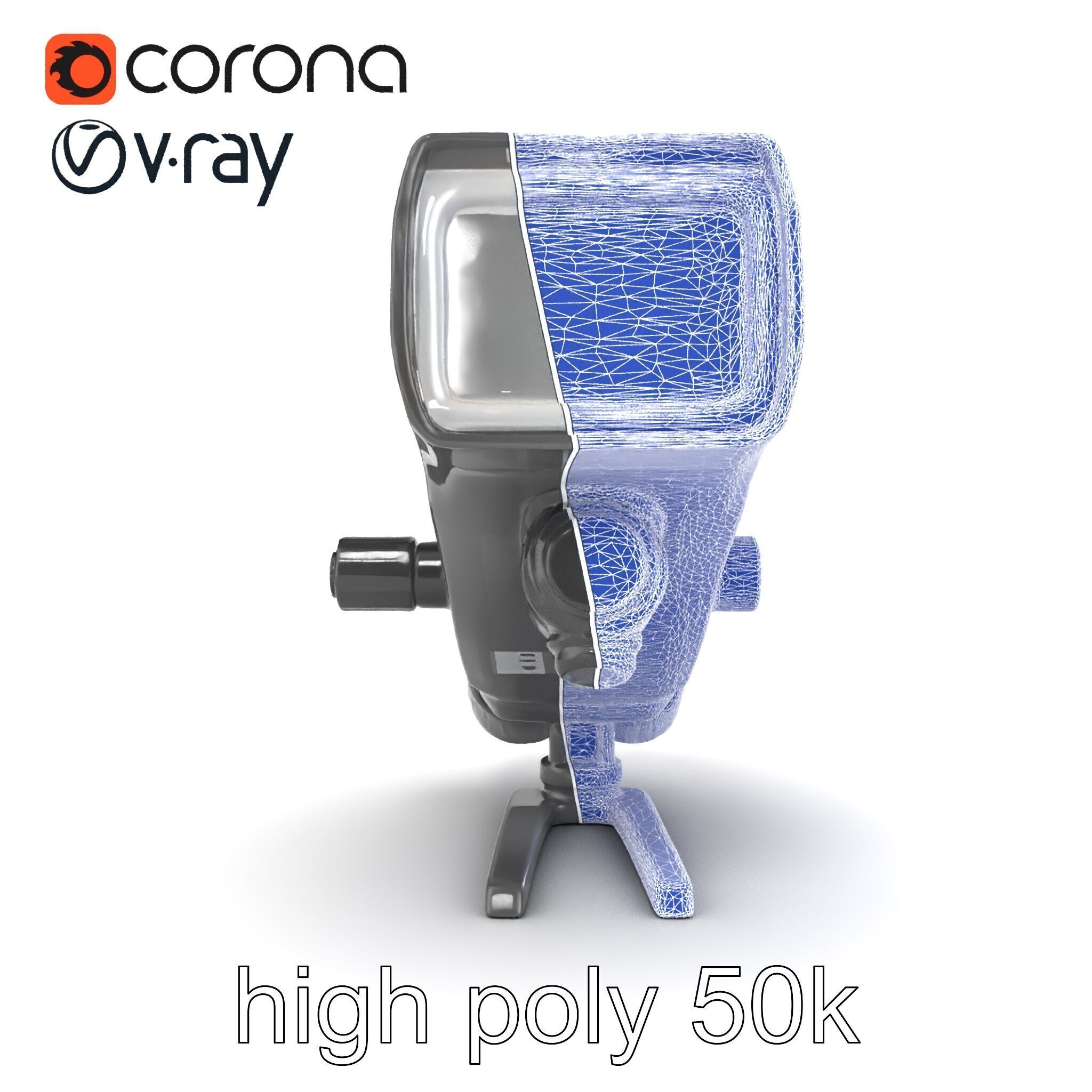 Wireless Flash Unit with Bounce Head model pack Low-poly 3D model_31