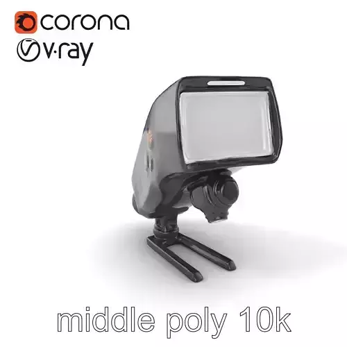 Wireless Flash Unit with Bounce Head model pack Low-poly 3D model