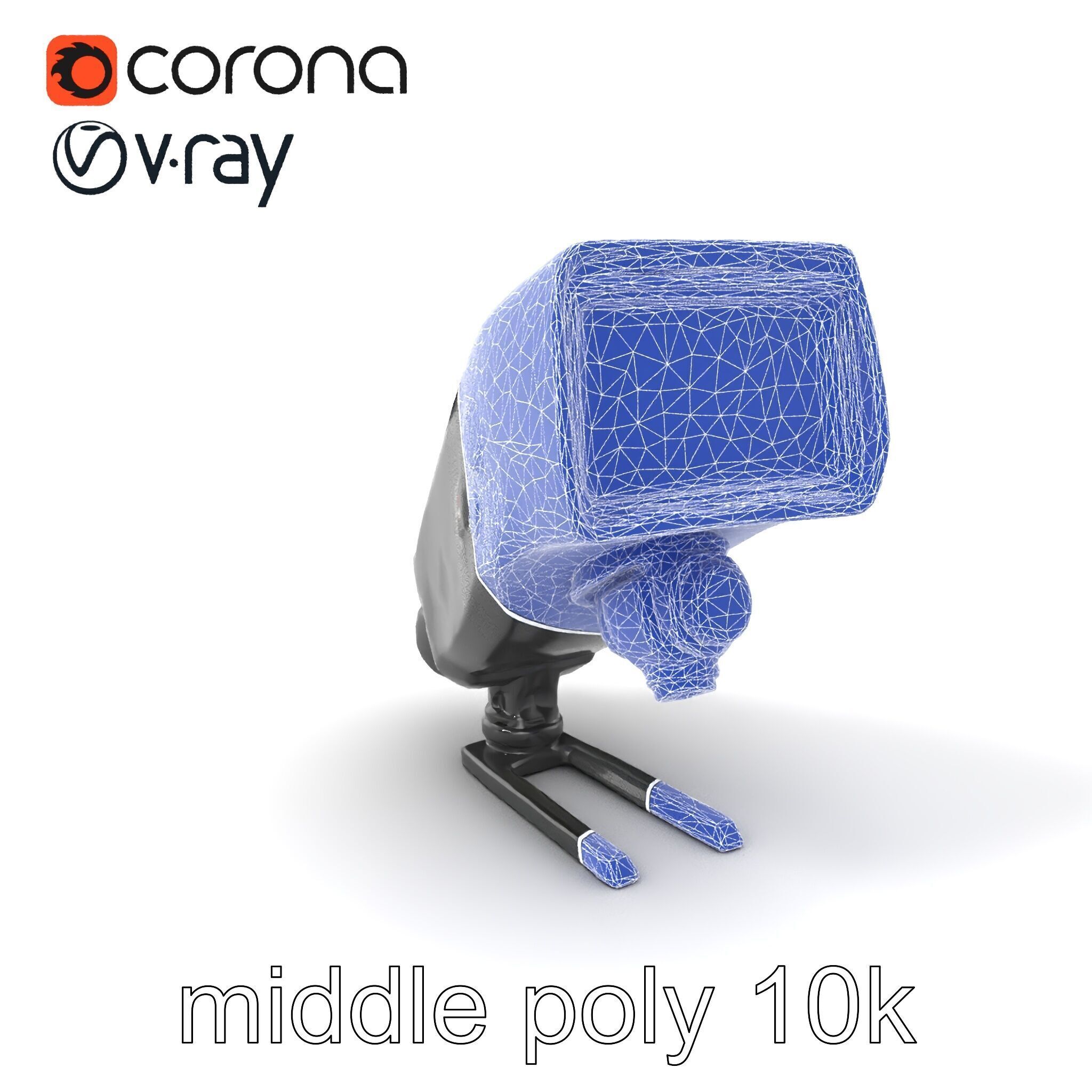 Wireless Flash Unit with Bounce Head model pack Low-poly 3D model_6