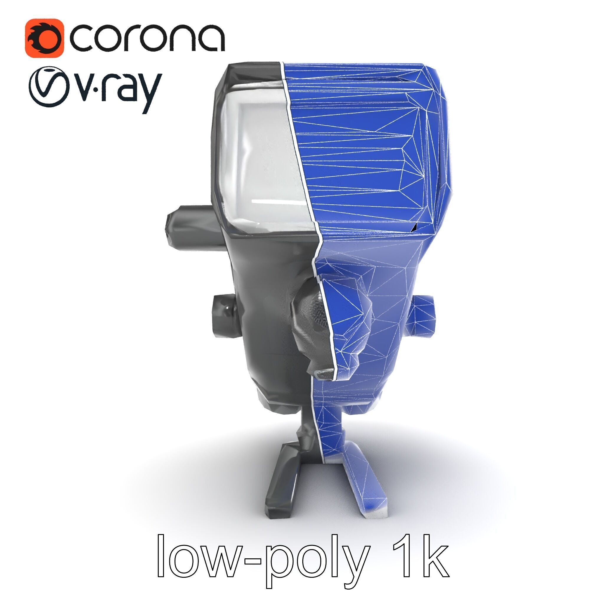 Wireless Flash Unit with Bounce Head model pack Low-poly 3D model_25