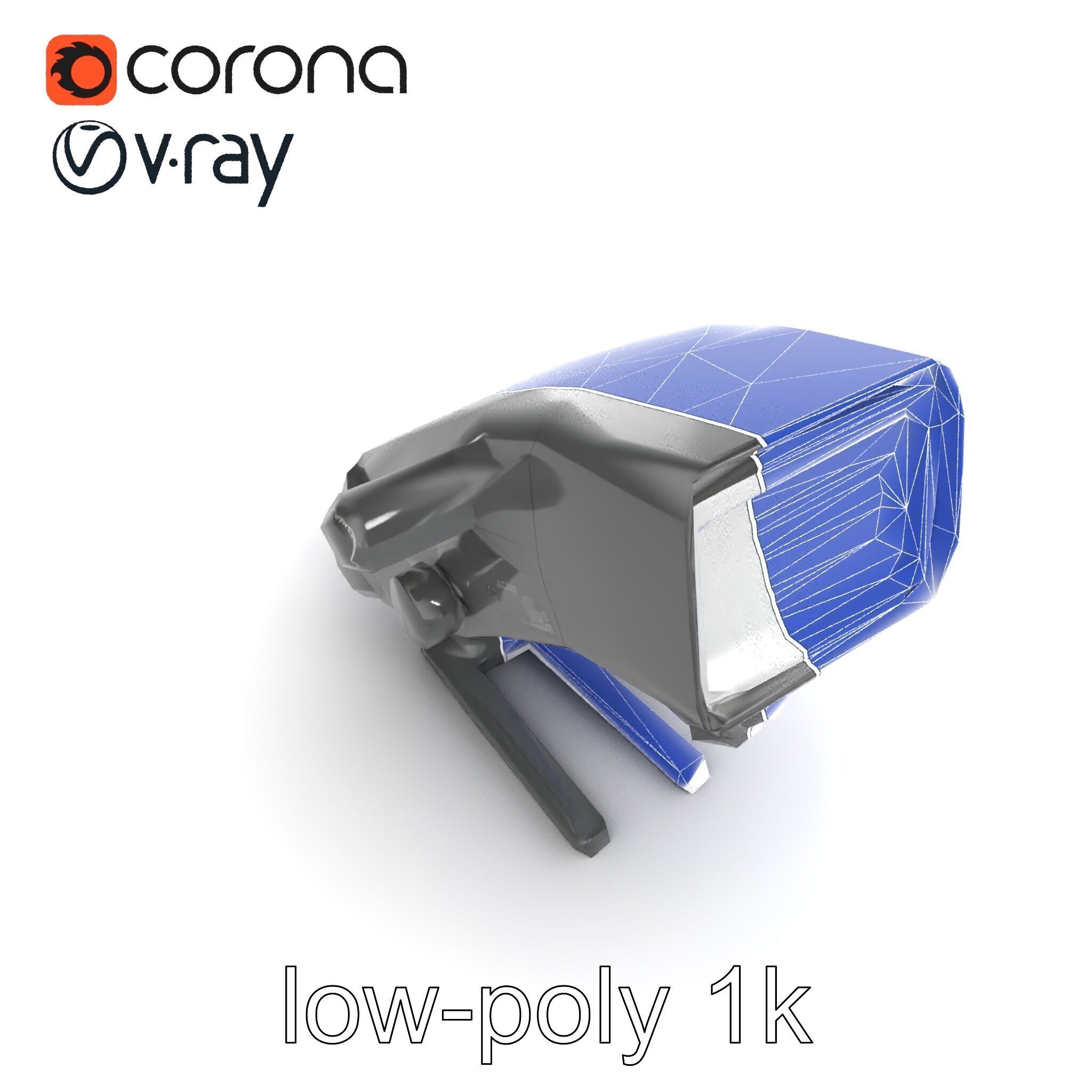 Wireless Flash Unit with Bounce Head model pack Low-poly 3D model_16