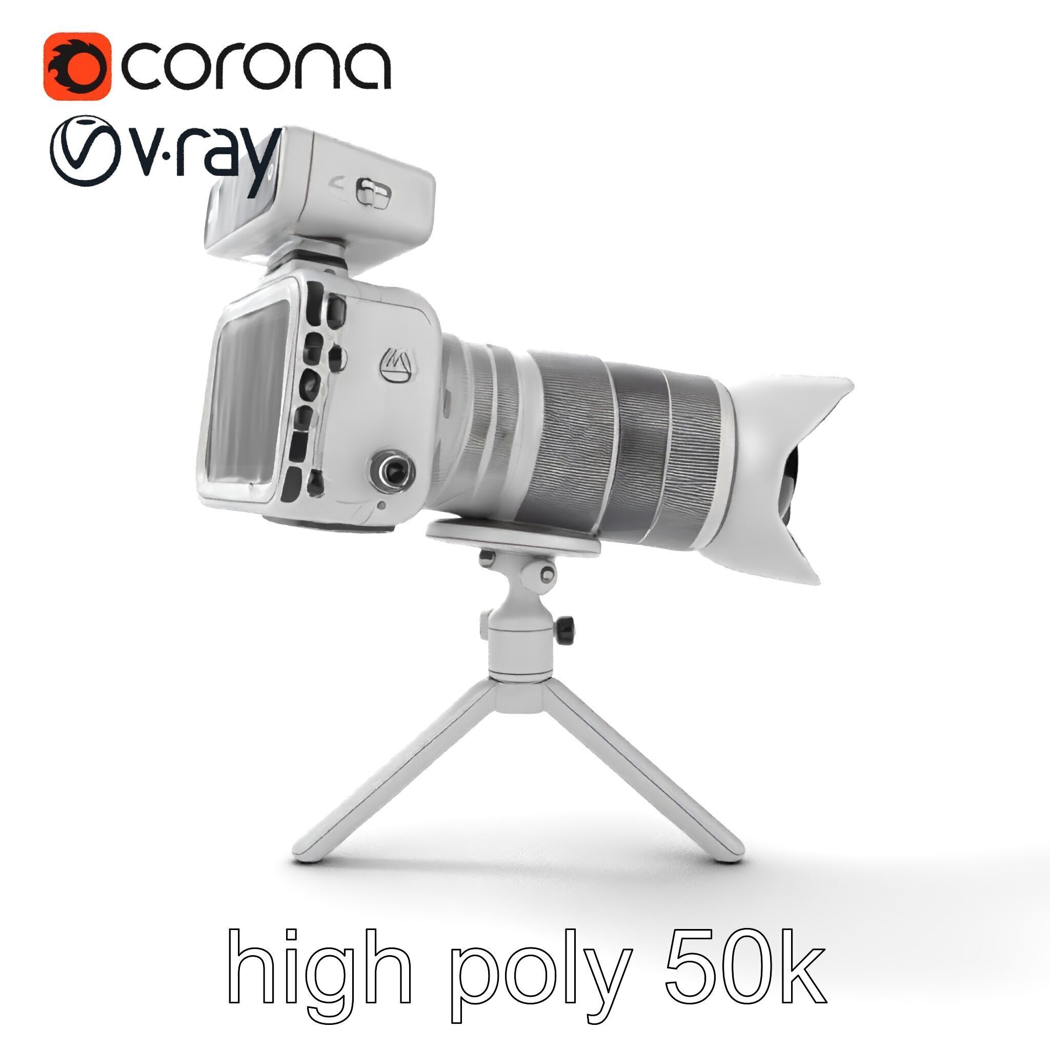 Futuristic Camera Tripod with Rotatable Platform model pack Low-poly 3D model_15