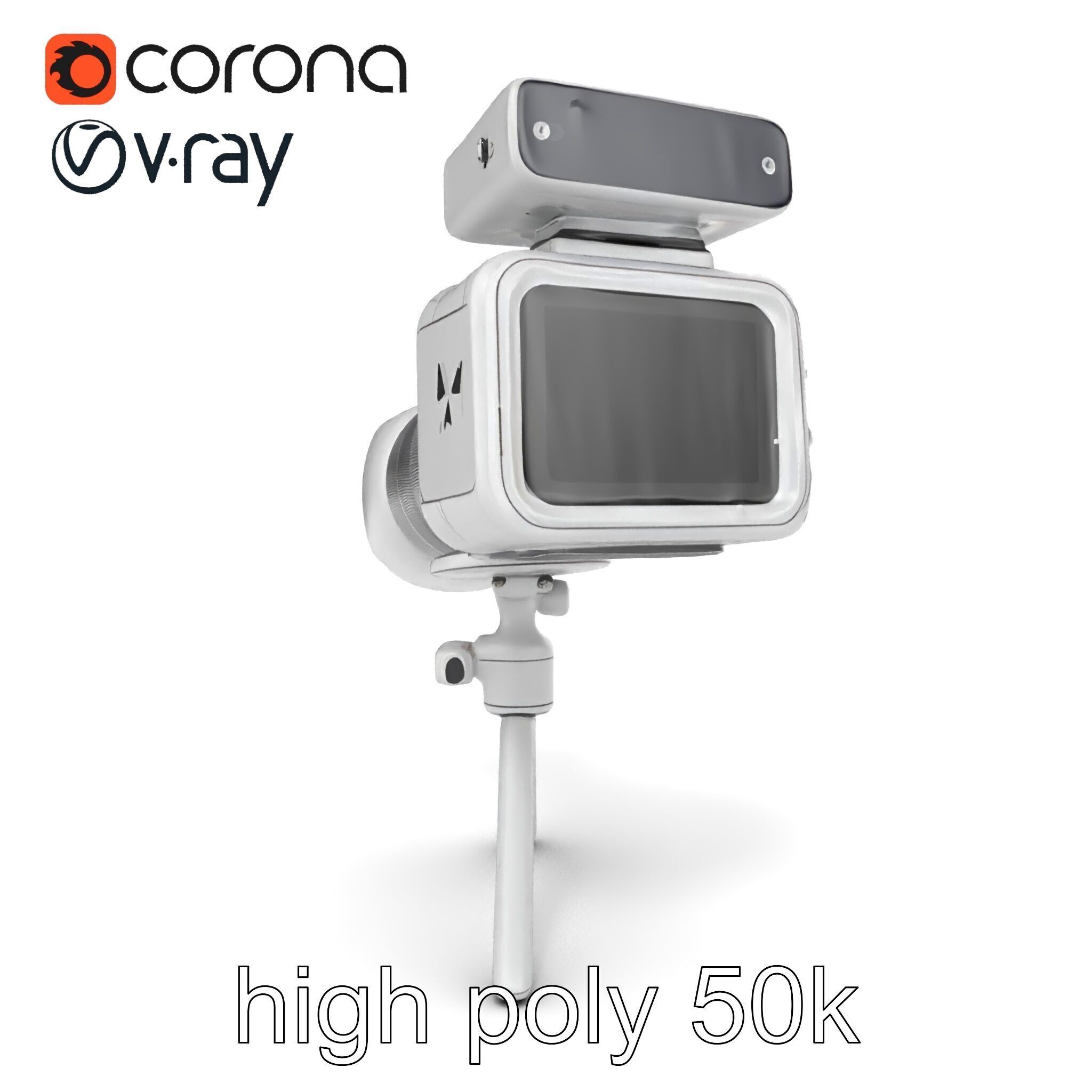 Futuristic Camera Tripod with Rotatable Platform model pack Low-poly 3D model_14
