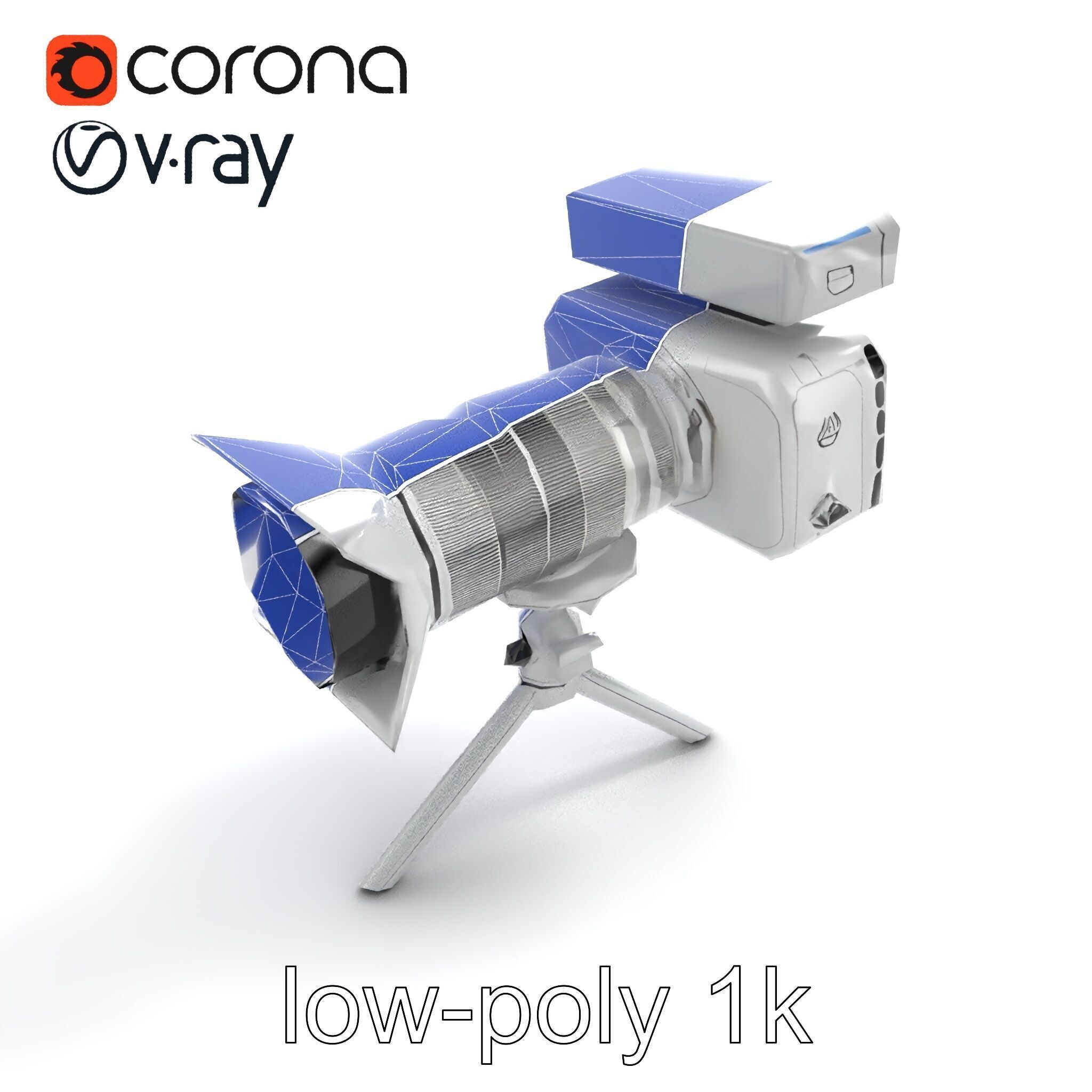 Futuristic Camera Tripod with Rotatable Platform model pack Low-poly 3D model_17