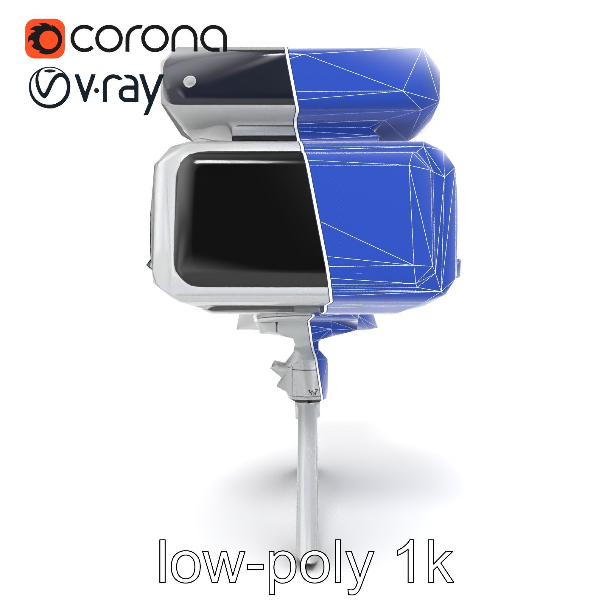 Futuristic Camera Tripod with Rotatable Platform model pack Low-poly 3D model_13