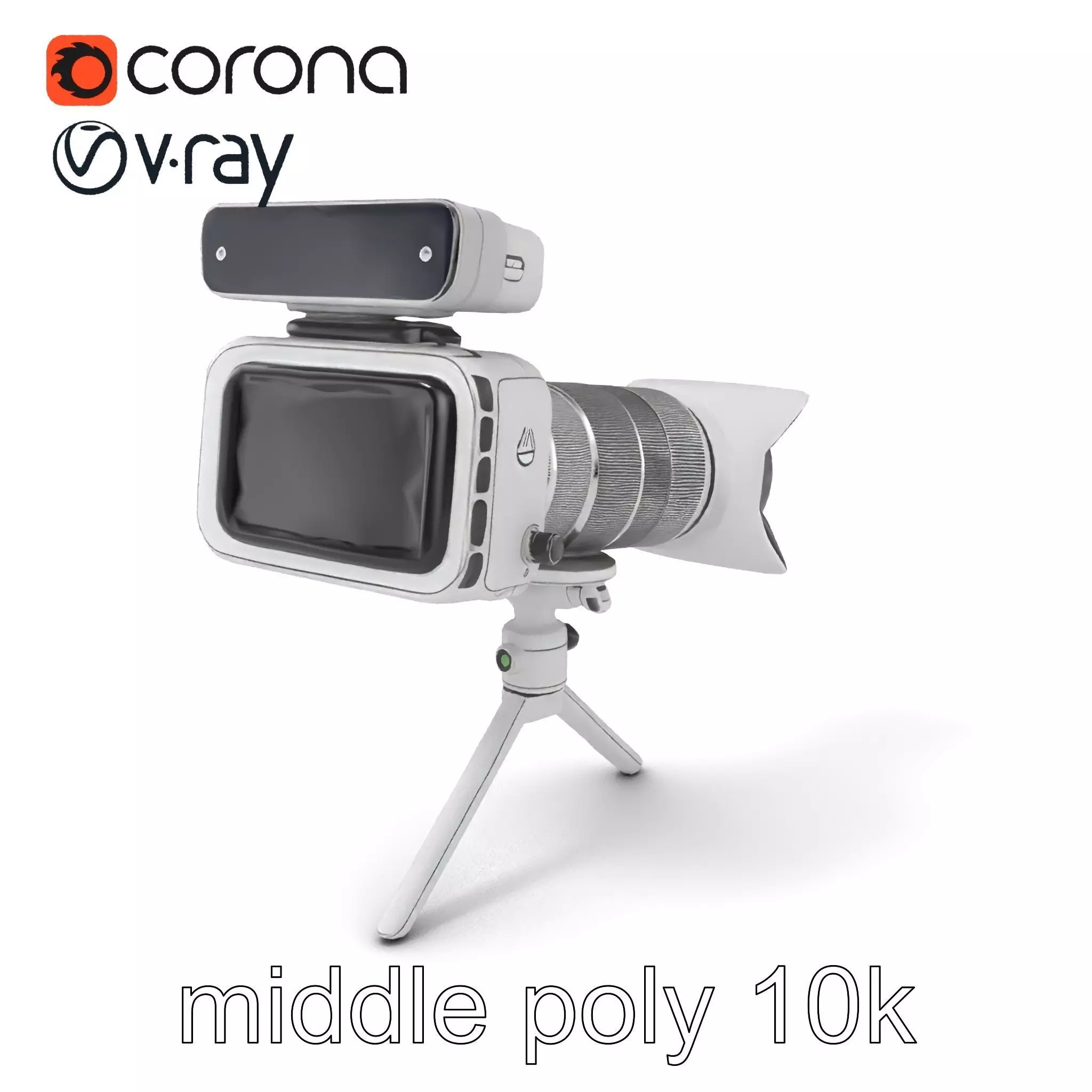 Futuristic Camera Tripod with Rotatable Platform model pack Low-poly 3D model_0