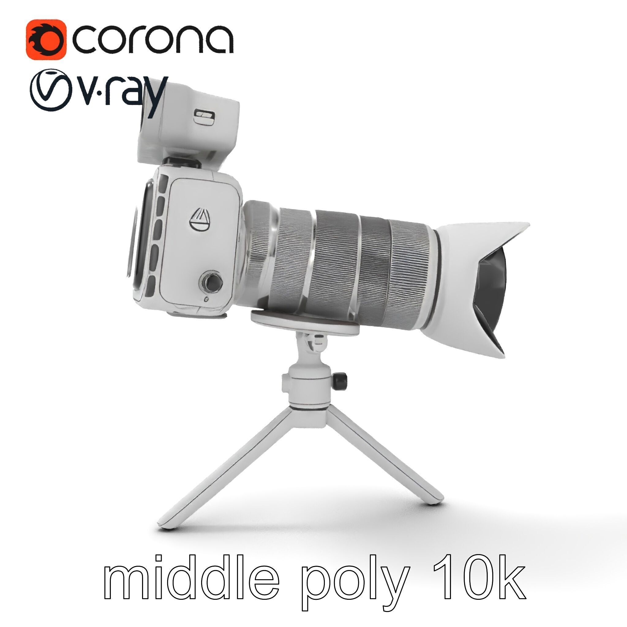 Futuristic Camera Tripod with Rotatable Platform model pack Low-poly 3D model_20
