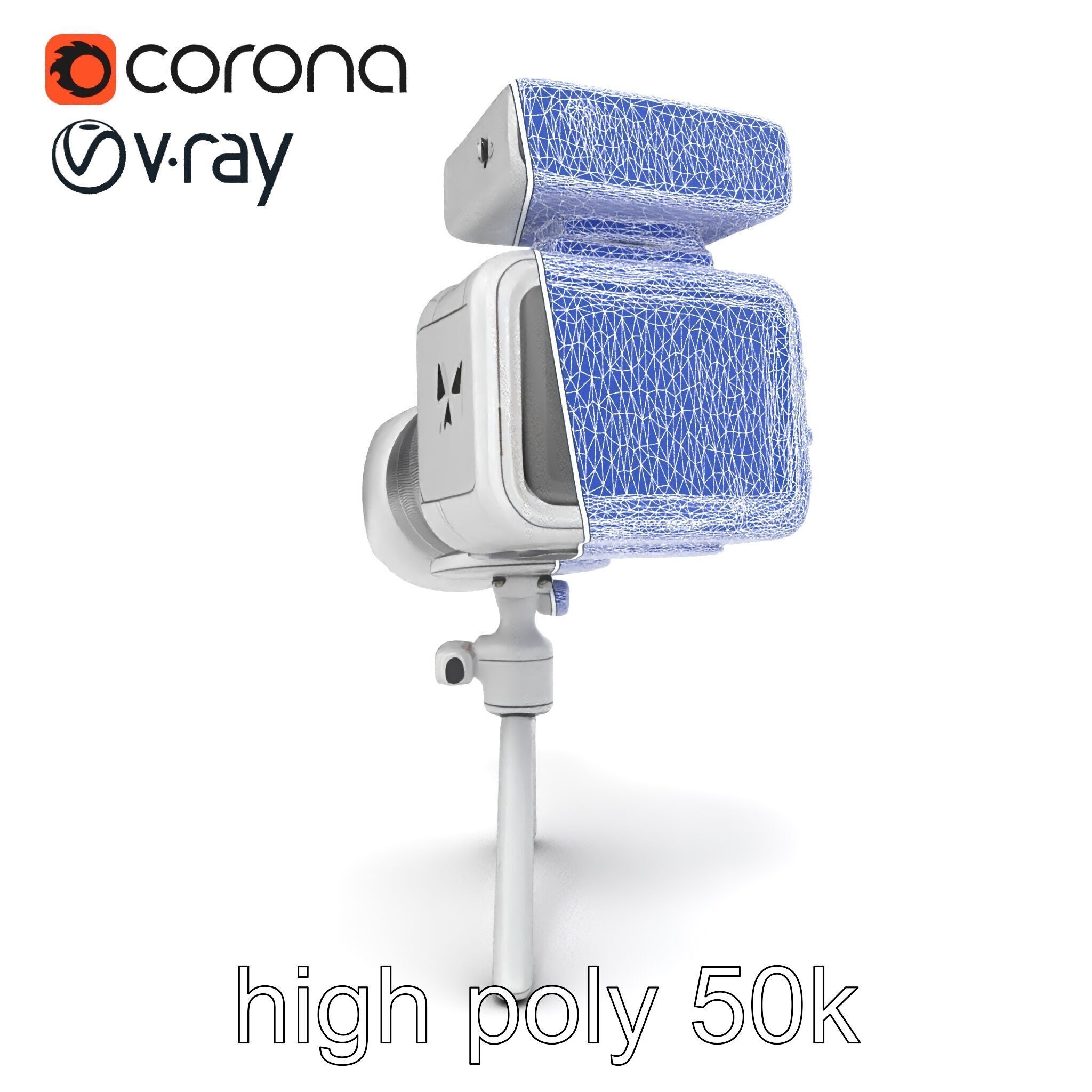 Futuristic Camera Tripod with Rotatable Platform model pack Low-poly 3D model_19