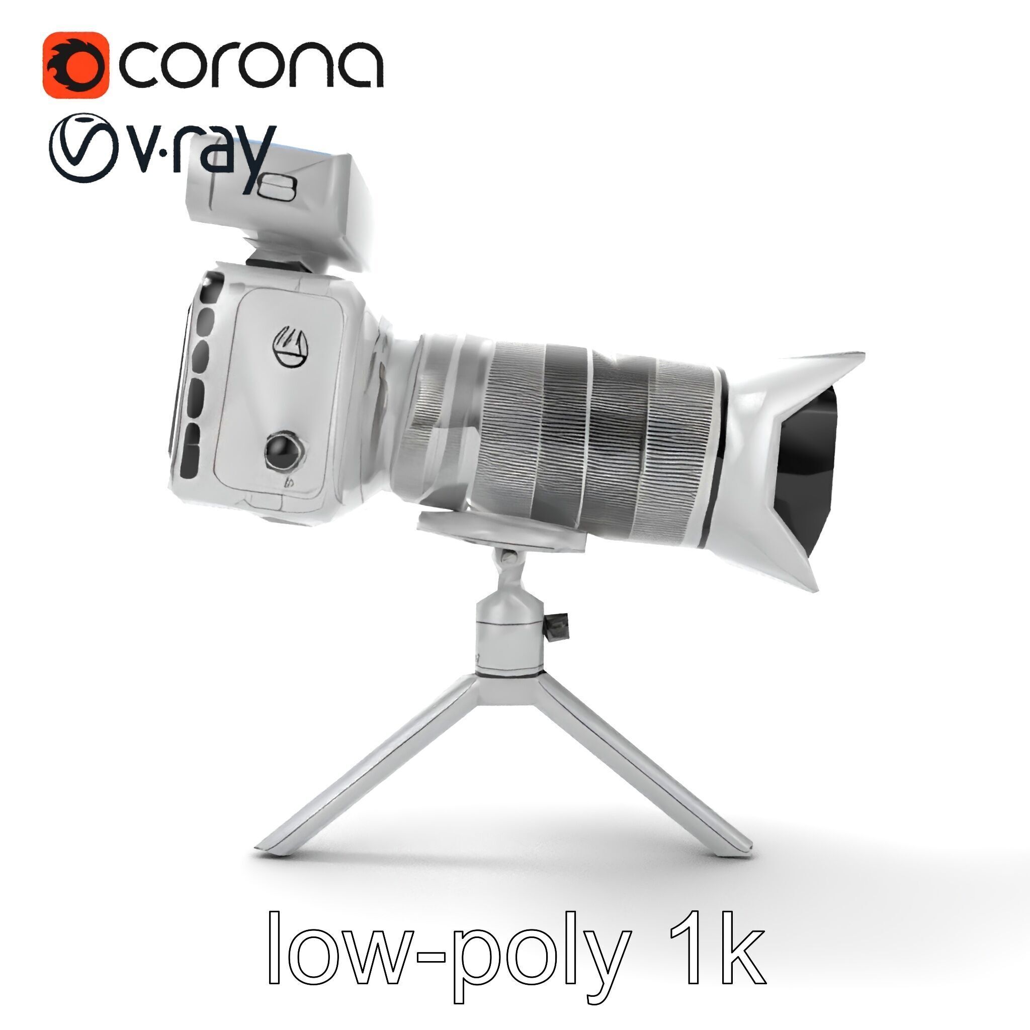 Futuristic Camera Tripod with Rotatable Platform model pack Low-poly 3D model_21