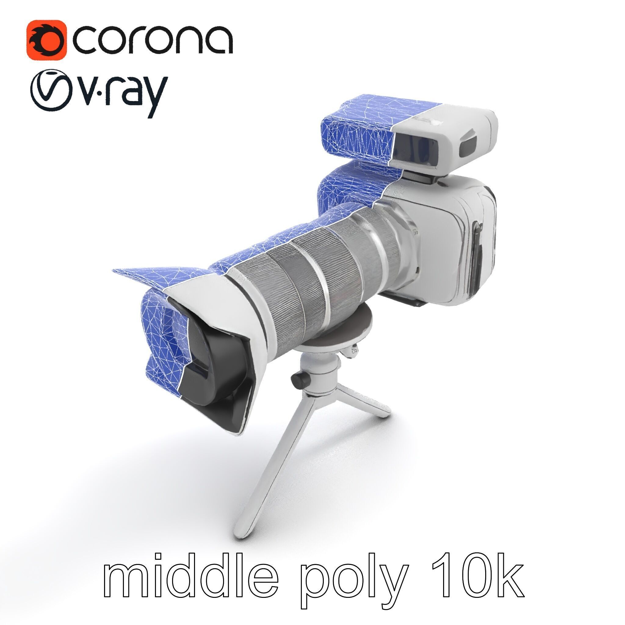 Futuristic Camera Tripod with Rotatable Platform model pack Low-poly 3D model_10