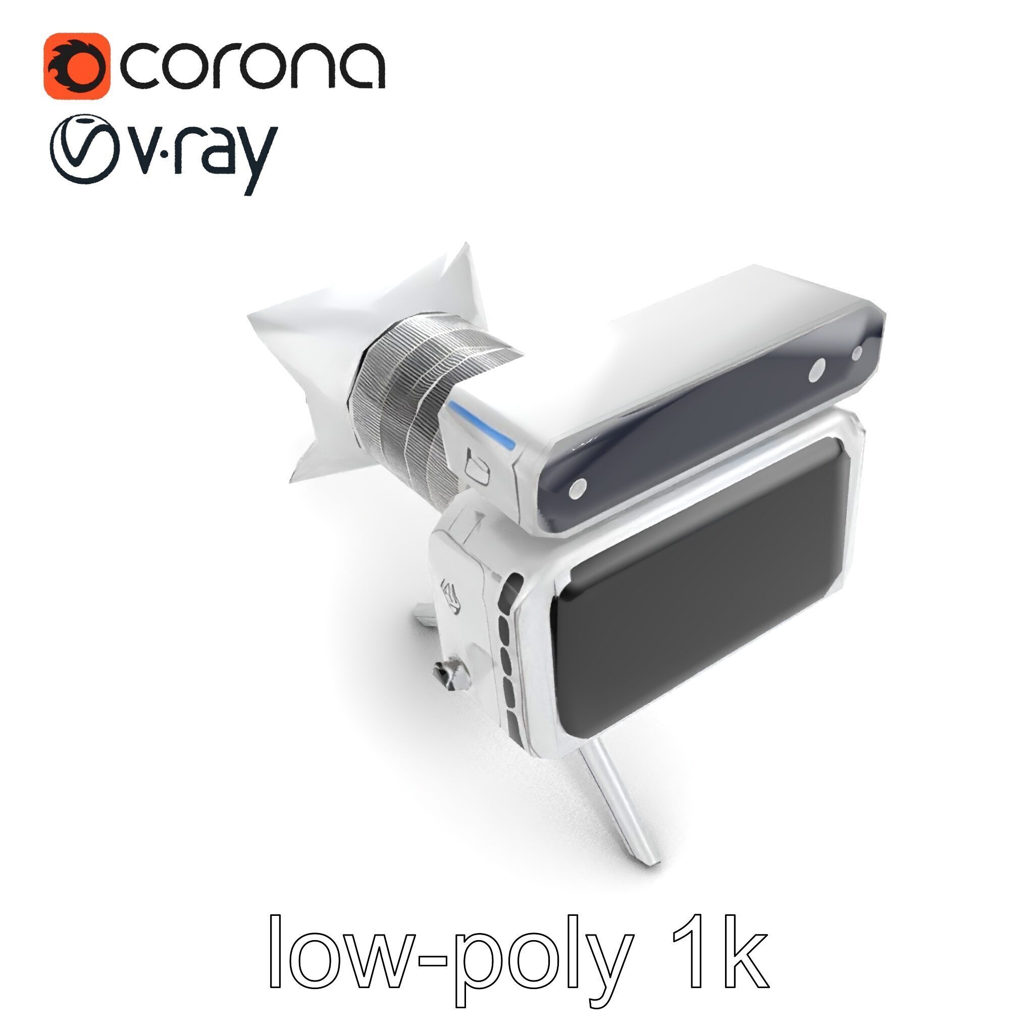 Futuristic Camera Tripod with Rotatable Platform model pack Low-poly 3D model_24