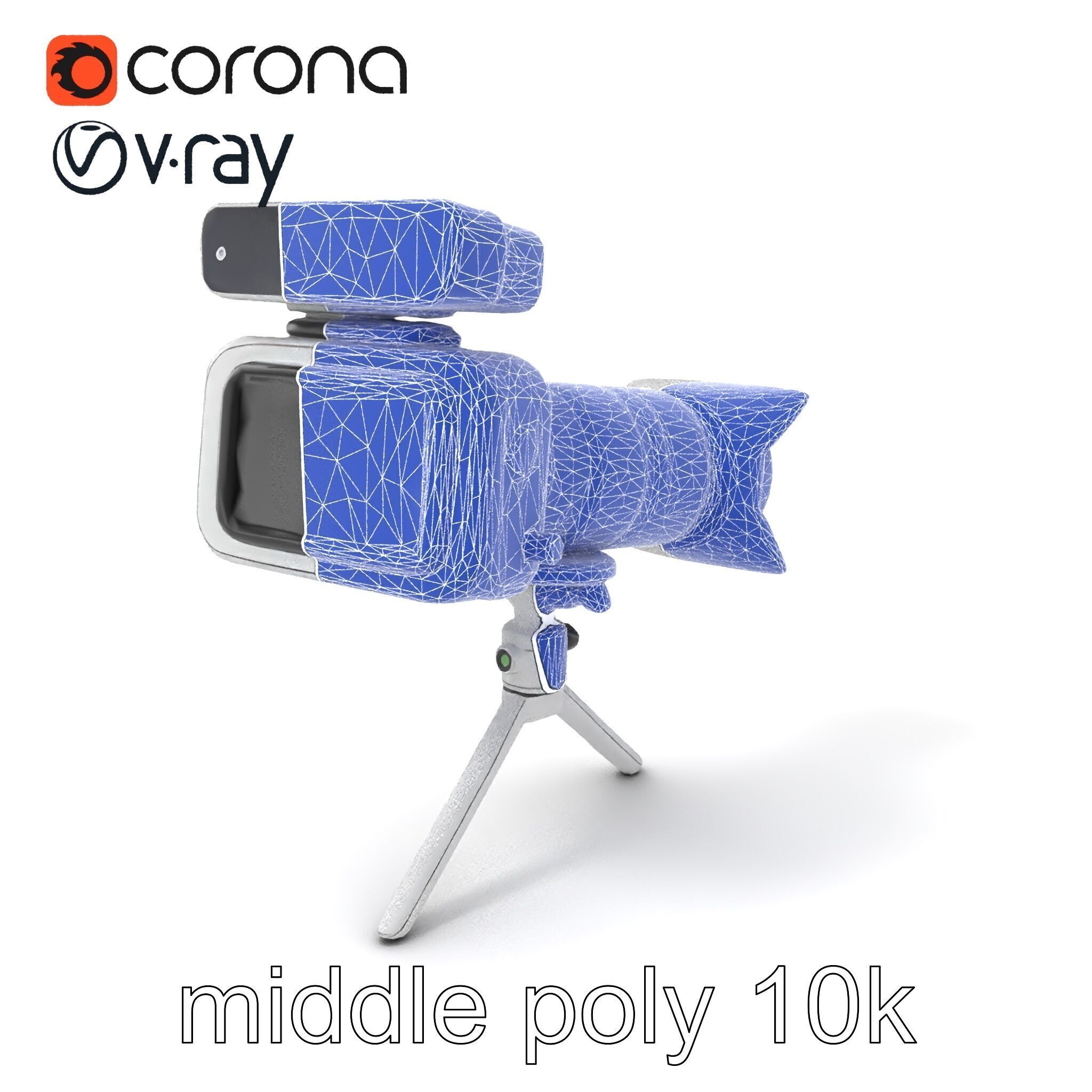 Futuristic Camera Tripod with Rotatable Platform model pack Low-poly 3D model_5