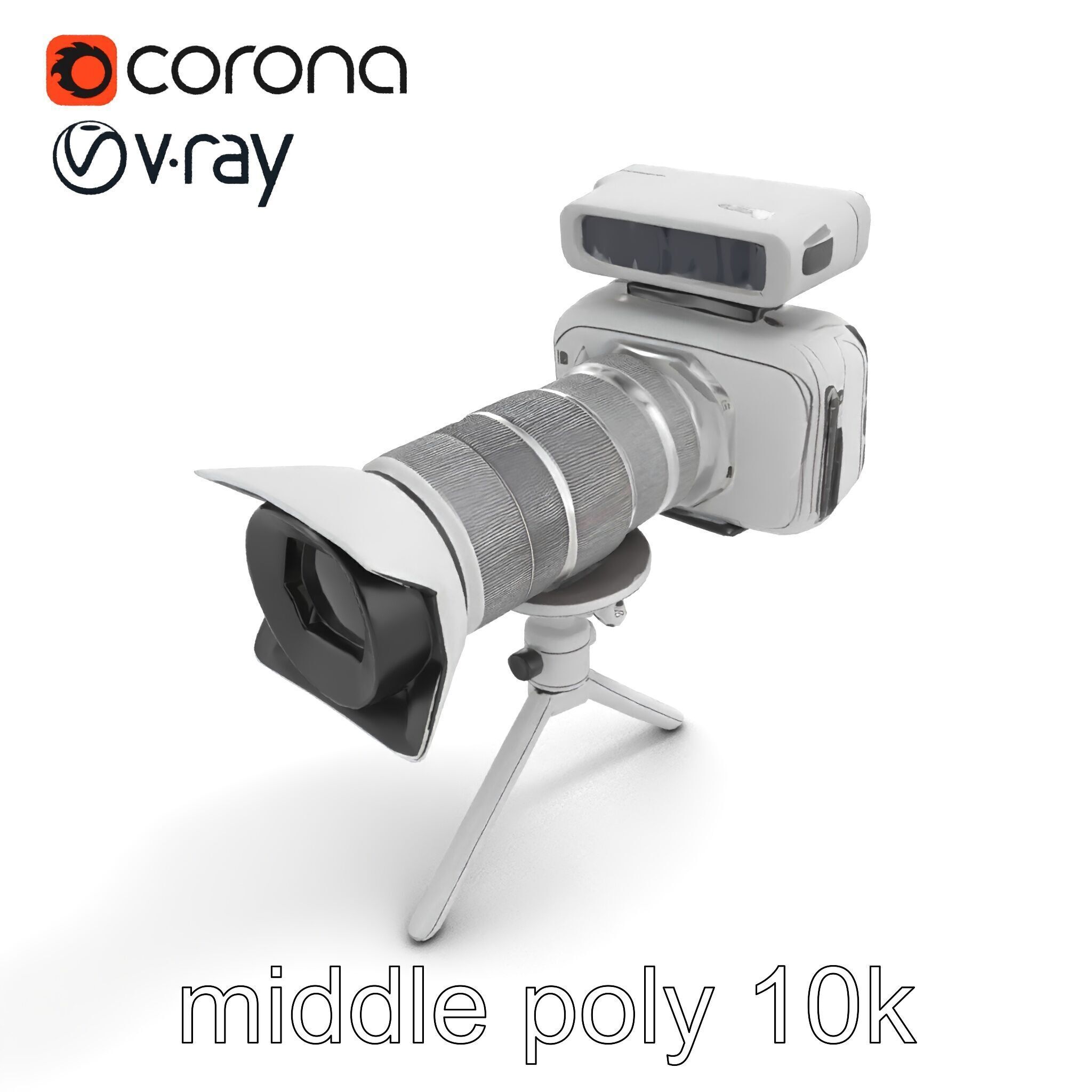 Futuristic Camera Tripod with Rotatable Platform model pack Low-poly 3D model_7