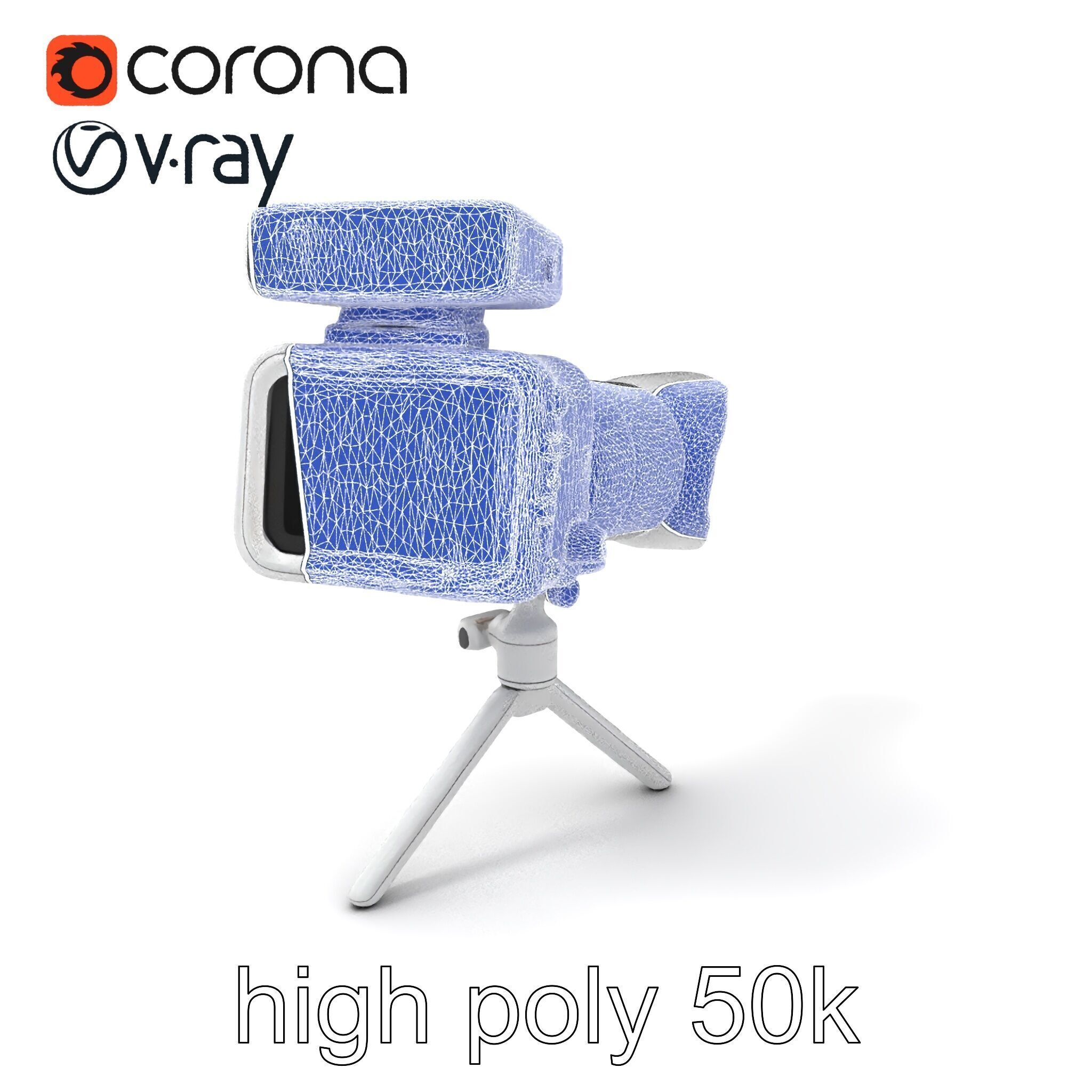 Futuristic Camera Tripod with Rotatable Platform model pack Low-poly 3D model_1