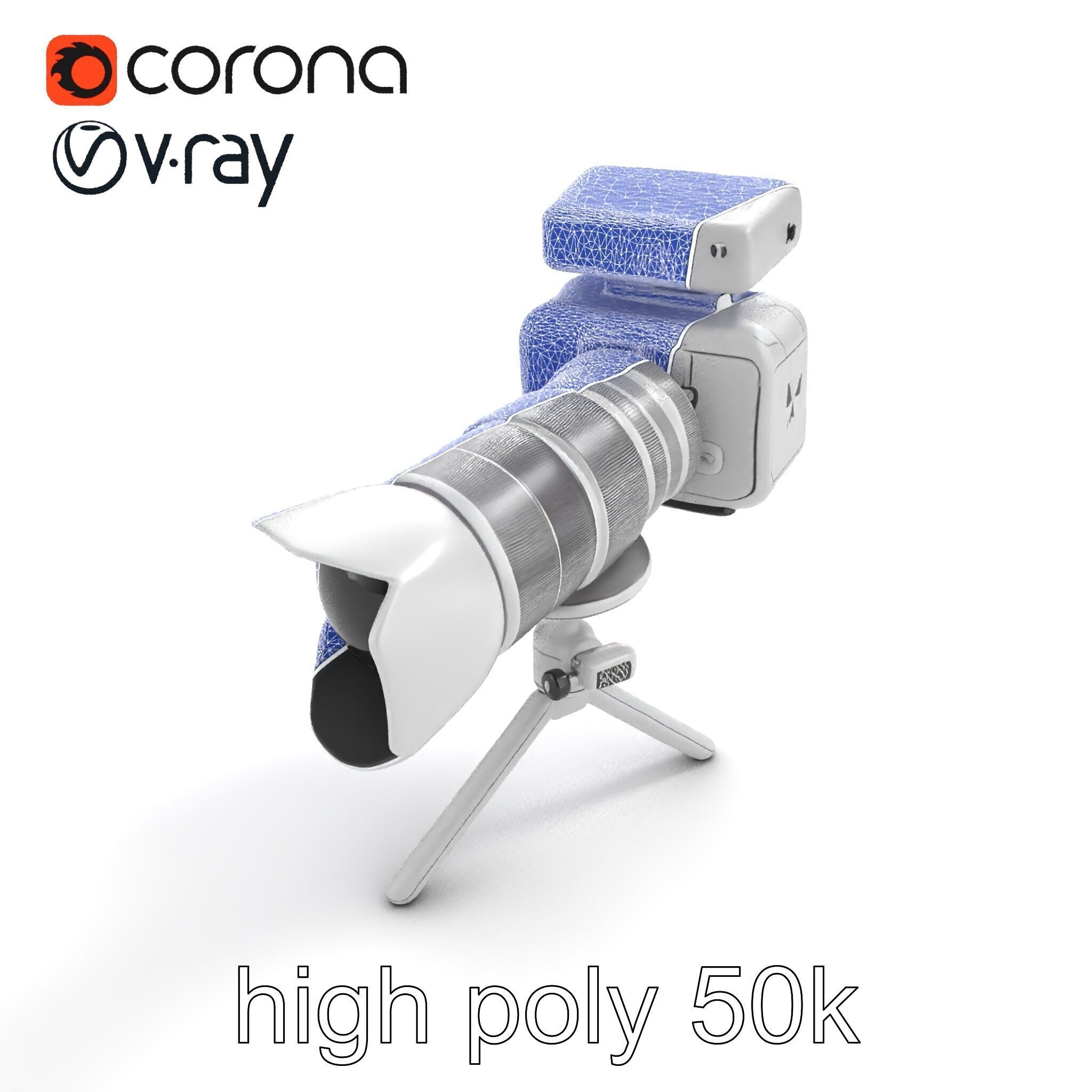 Futuristic Camera Tripod with Rotatable Platform model pack Low-poly 3D model_22