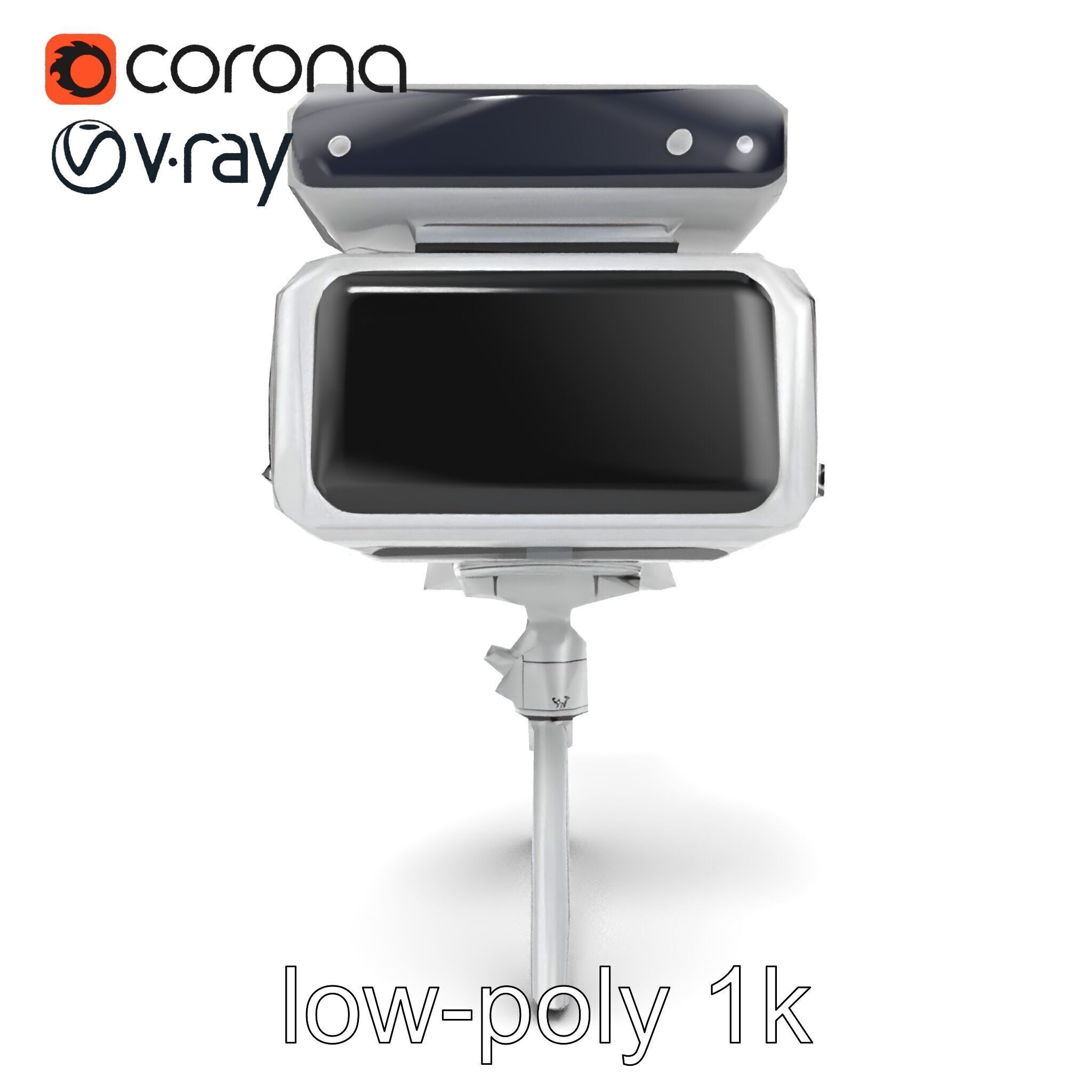 Futuristic Camera Tripod with Rotatable Platform model pack Low-poly 3D model_25