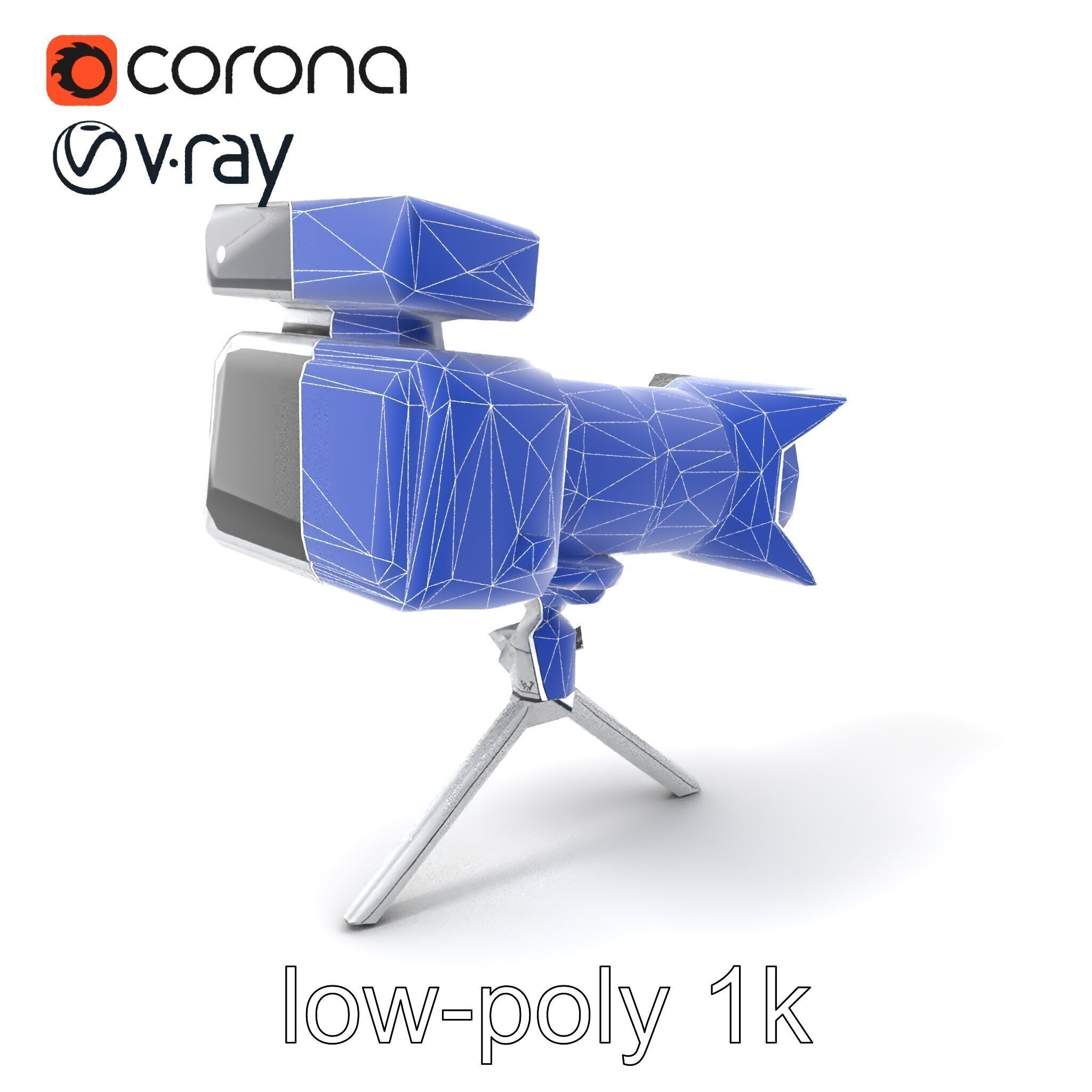 Futuristic Camera Tripod with Rotatable Platform model pack Low-poly 3D model_6