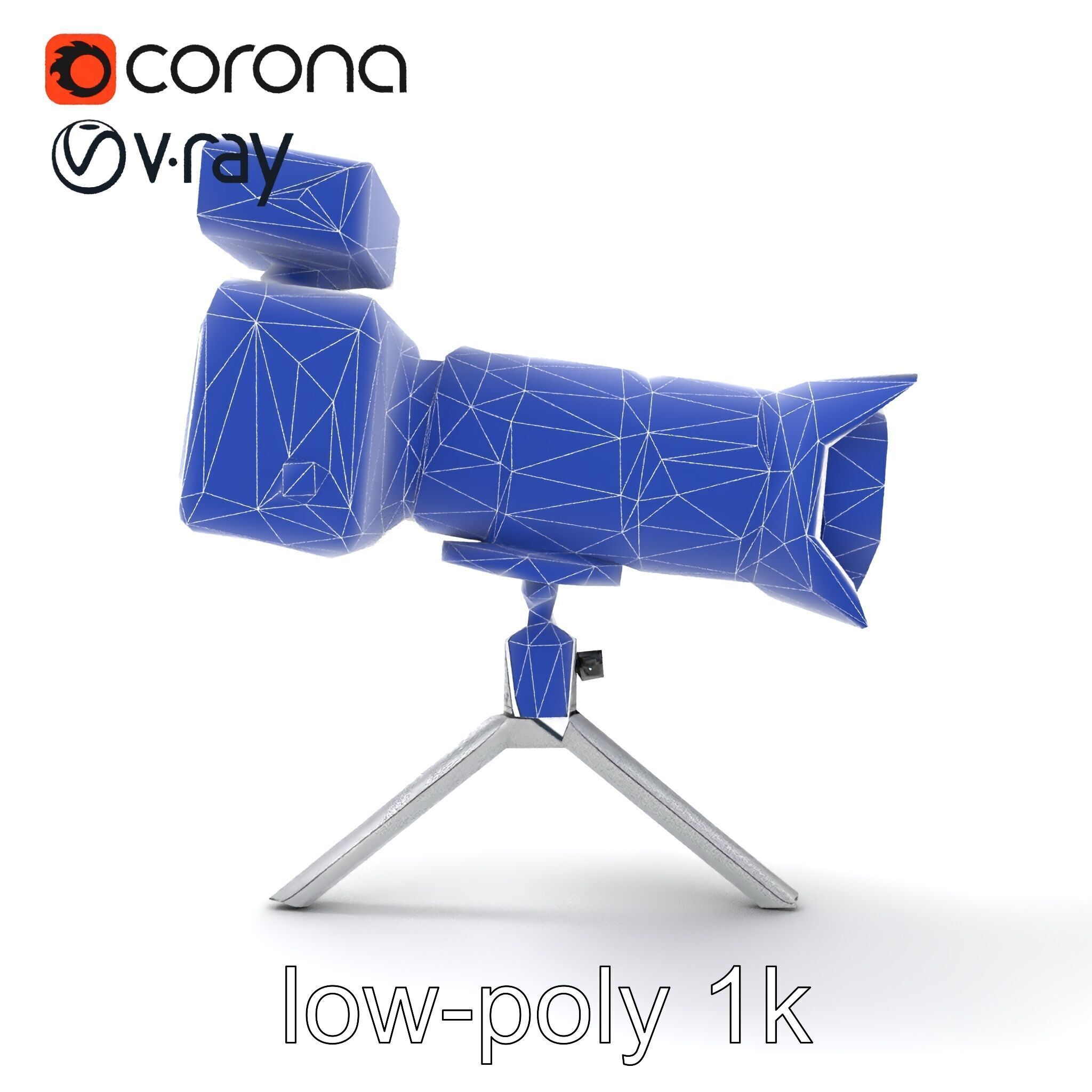 Futuristic Camera Tripod with Rotatable Platform model pack Low-poly 3D model_29