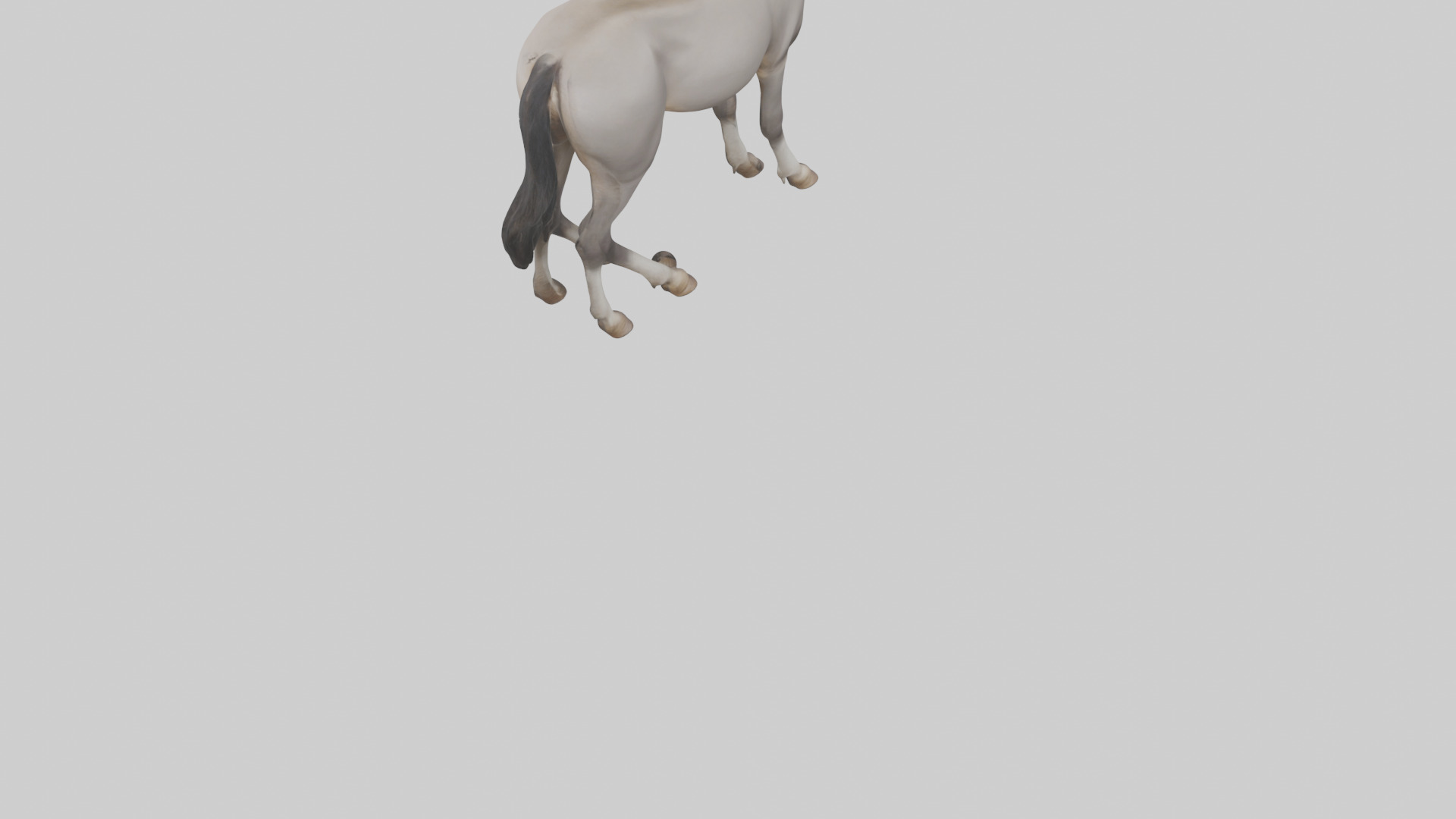 Indian Wild Ass grazing model Low-poly 3D model_3