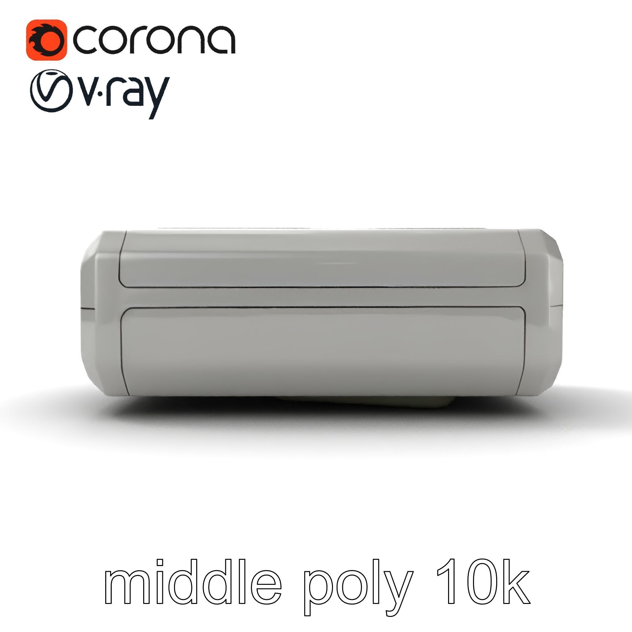 High-Capacity Steel Gray Battery Pack model pack Low-poly 3D model_23