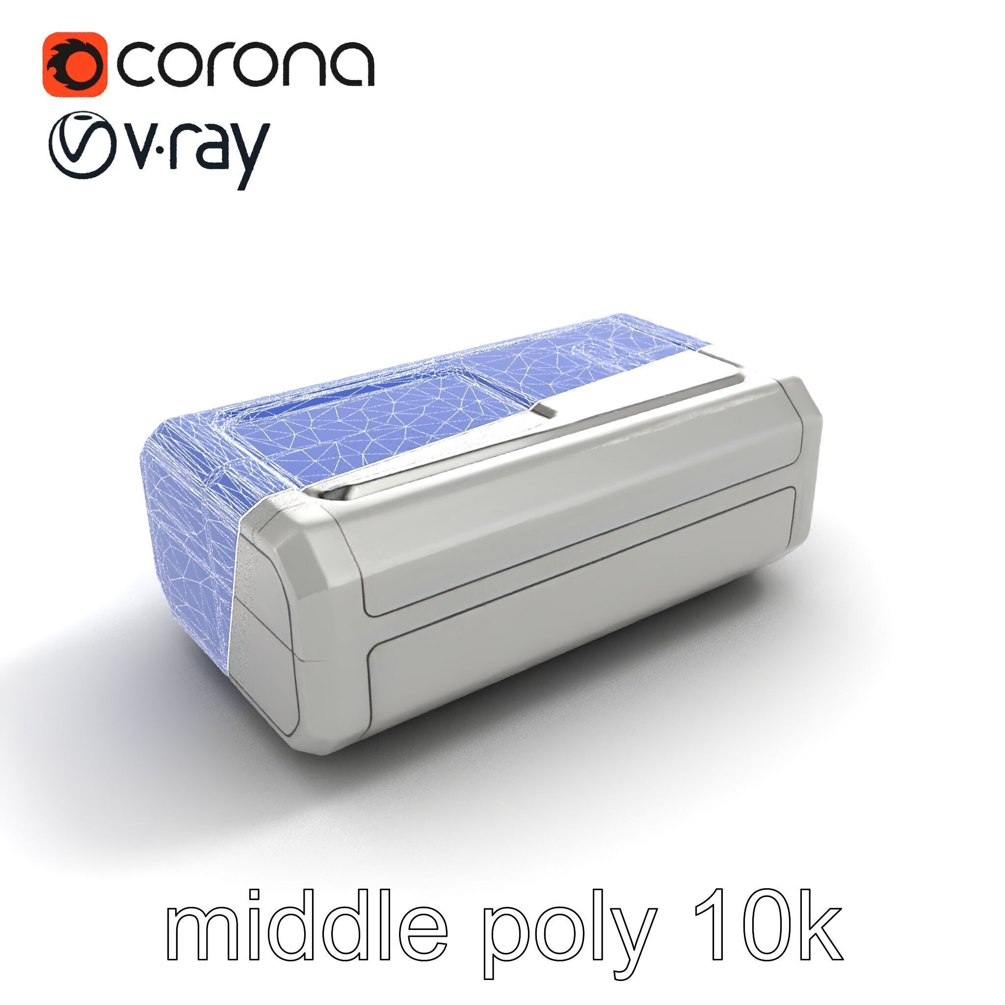 High-Capacity Steel Gray Battery Pack model pack Low-poly 3D model_12