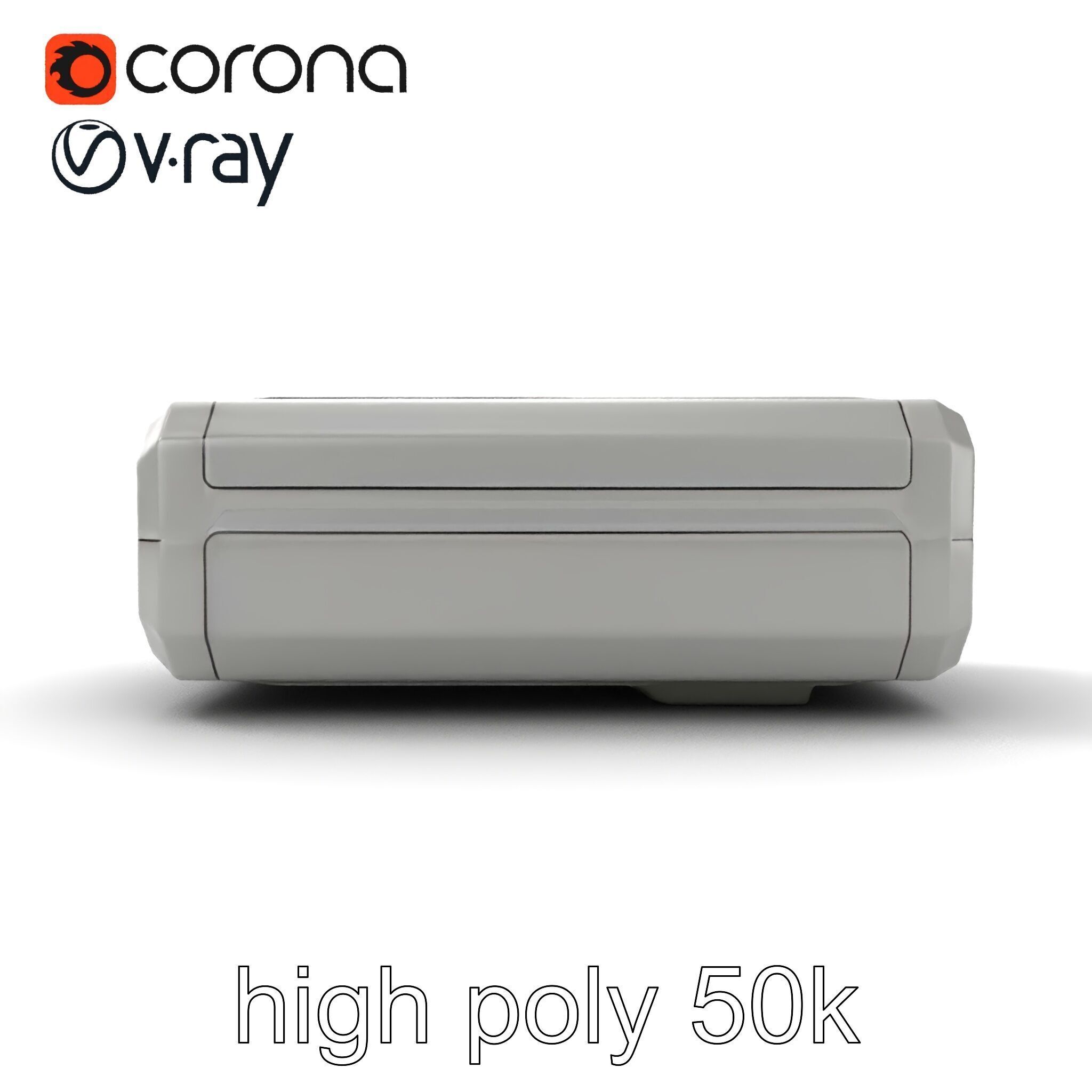 High-Capacity Steel Gray Battery Pack model pack Low-poly 3D model_22