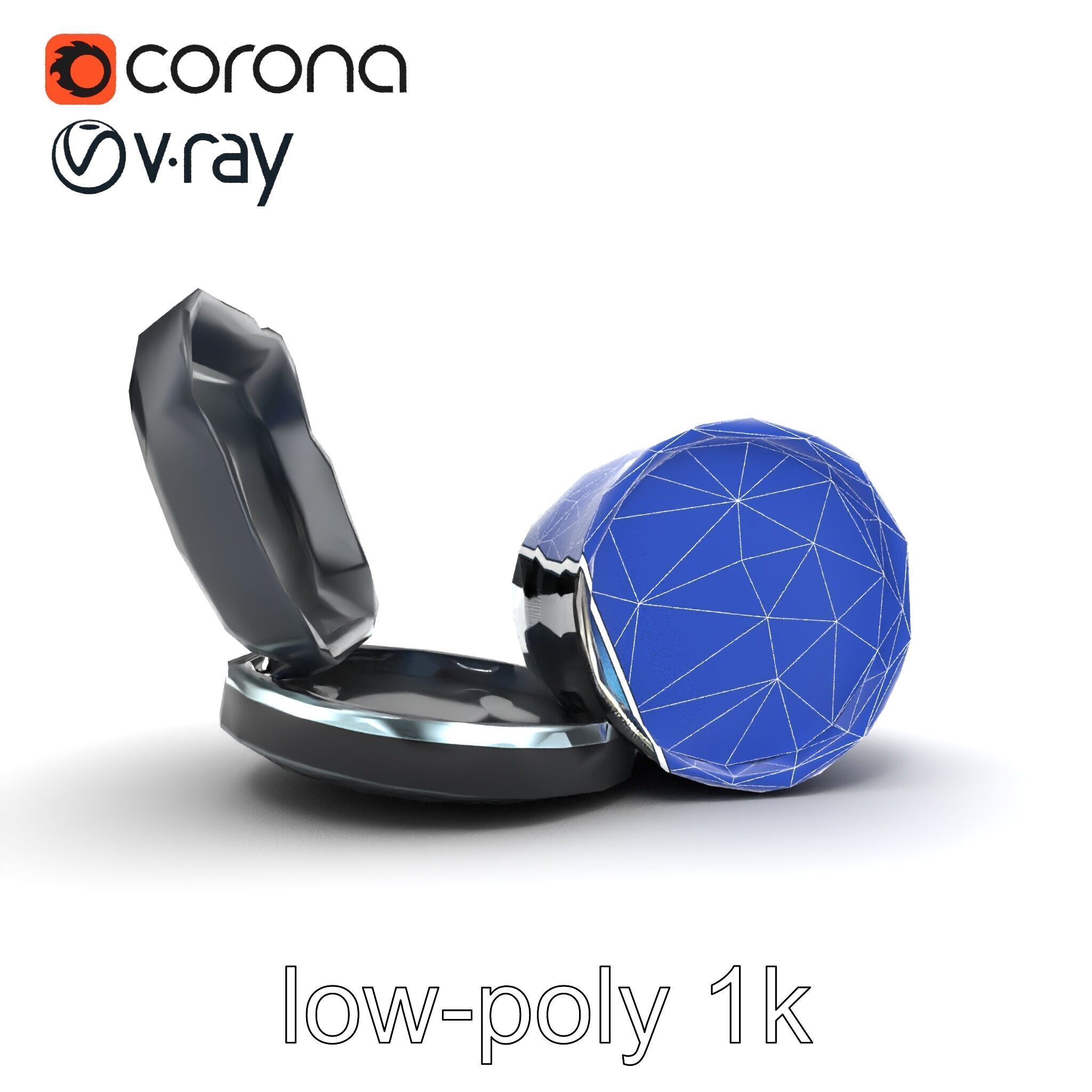 Interchangeable Lens Filter Compact Case Model Pack Low-poly 3D model_29