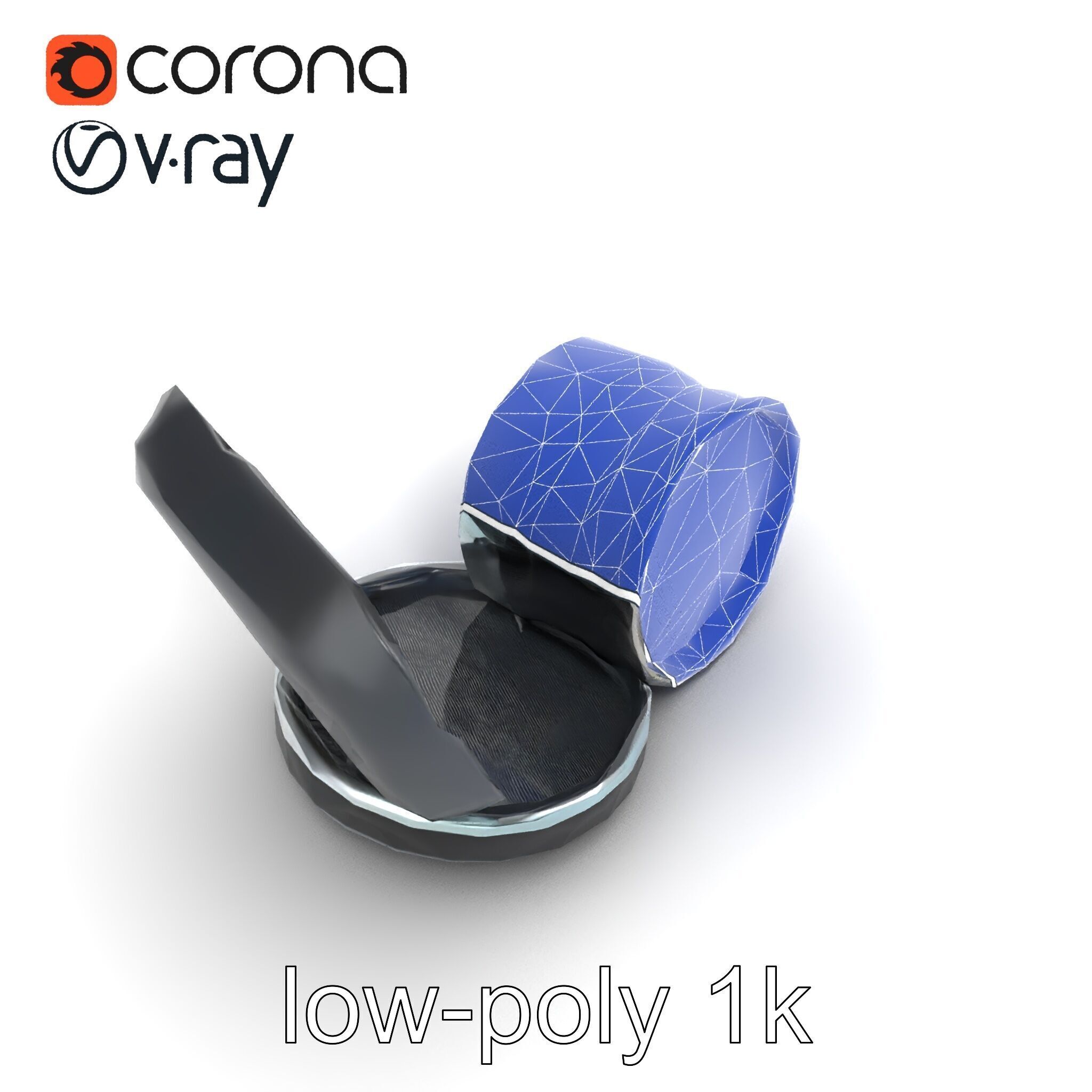 Interchangeable Lens Filter Compact Case Model Pack Low-poly 3D model_25