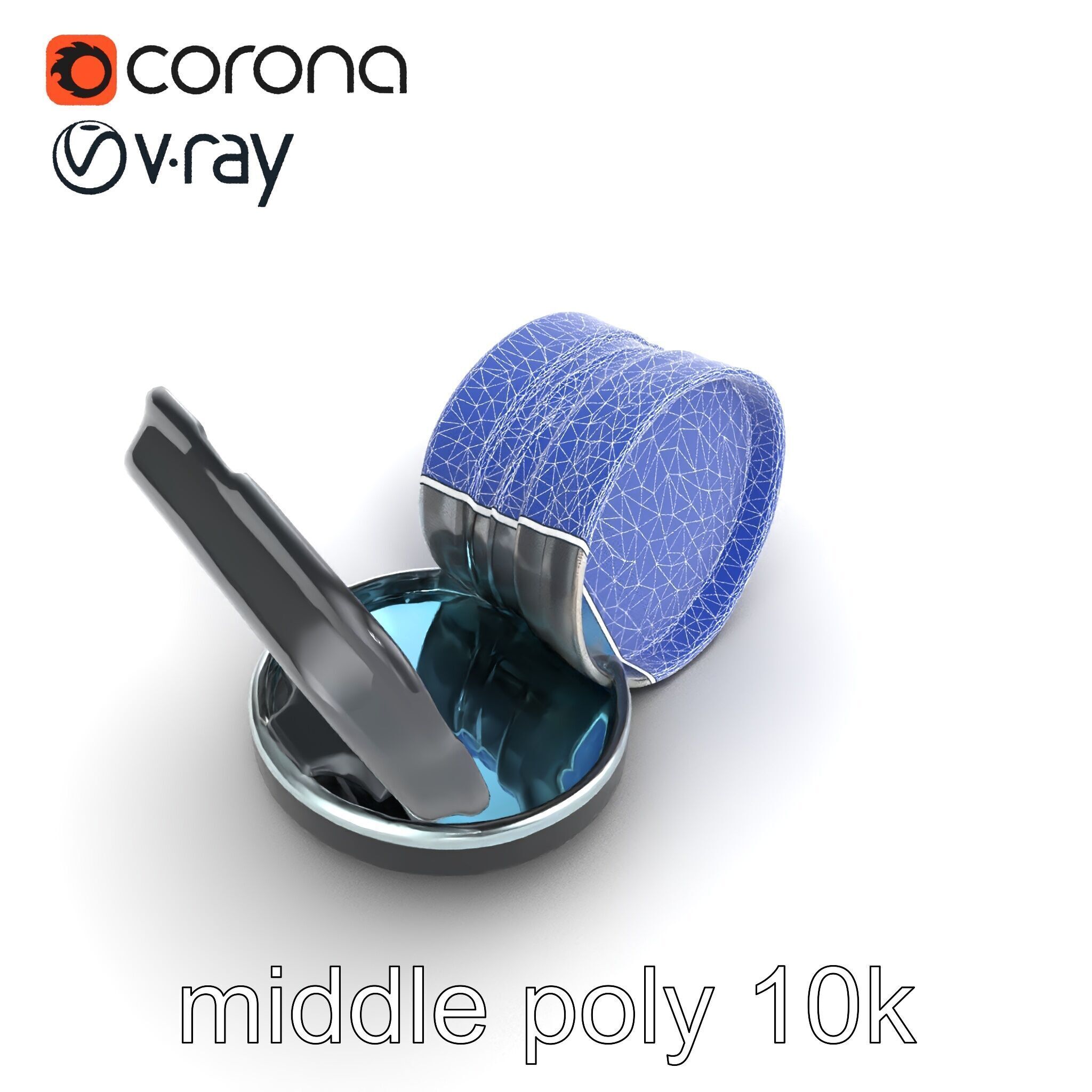 Interchangeable Lens Filter Compact Case Model Pack Low-poly 3D model_30