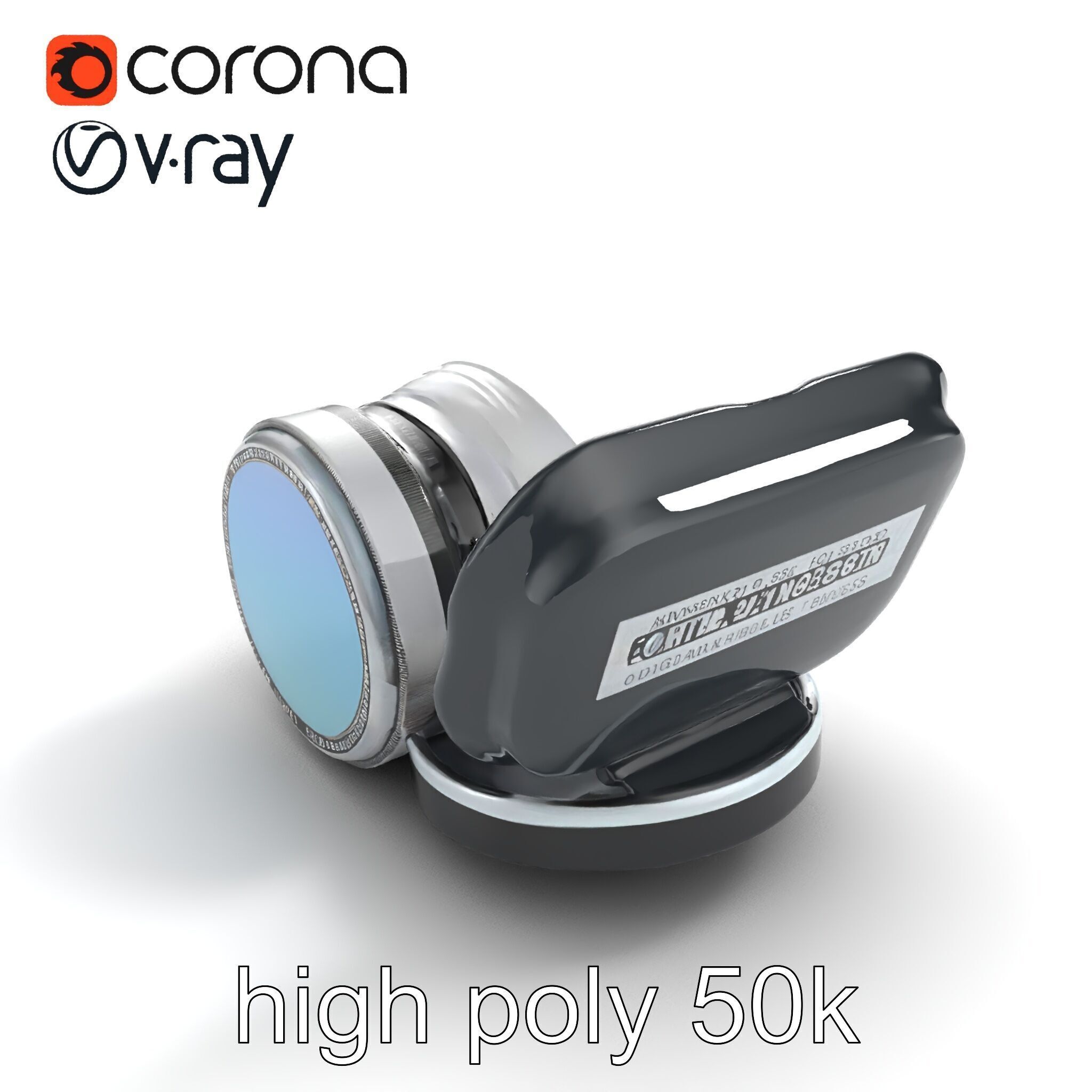 Interchangeable Lens Filter Compact Case Model Pack Low-poly 3D model_17