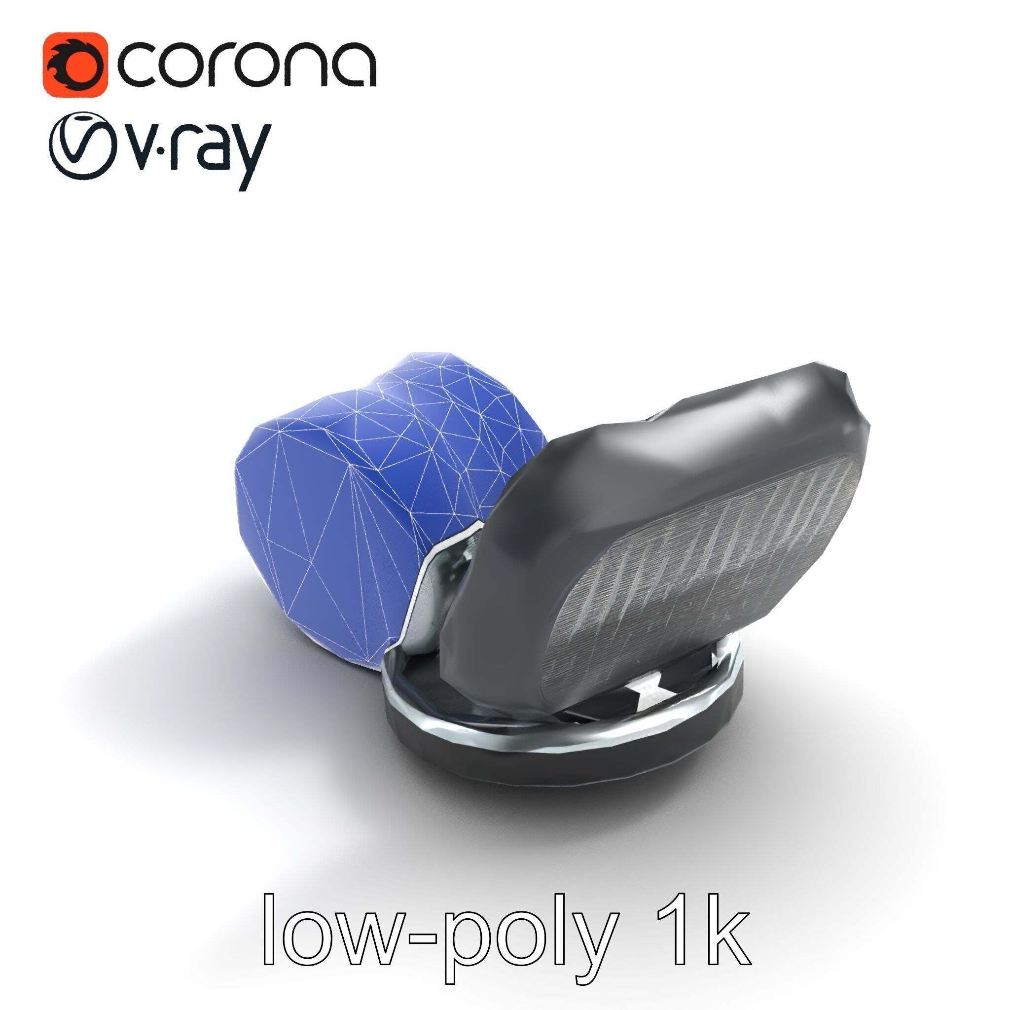 Interchangeable Lens Filter Compact Case Model Pack Low-poly 3D model_14