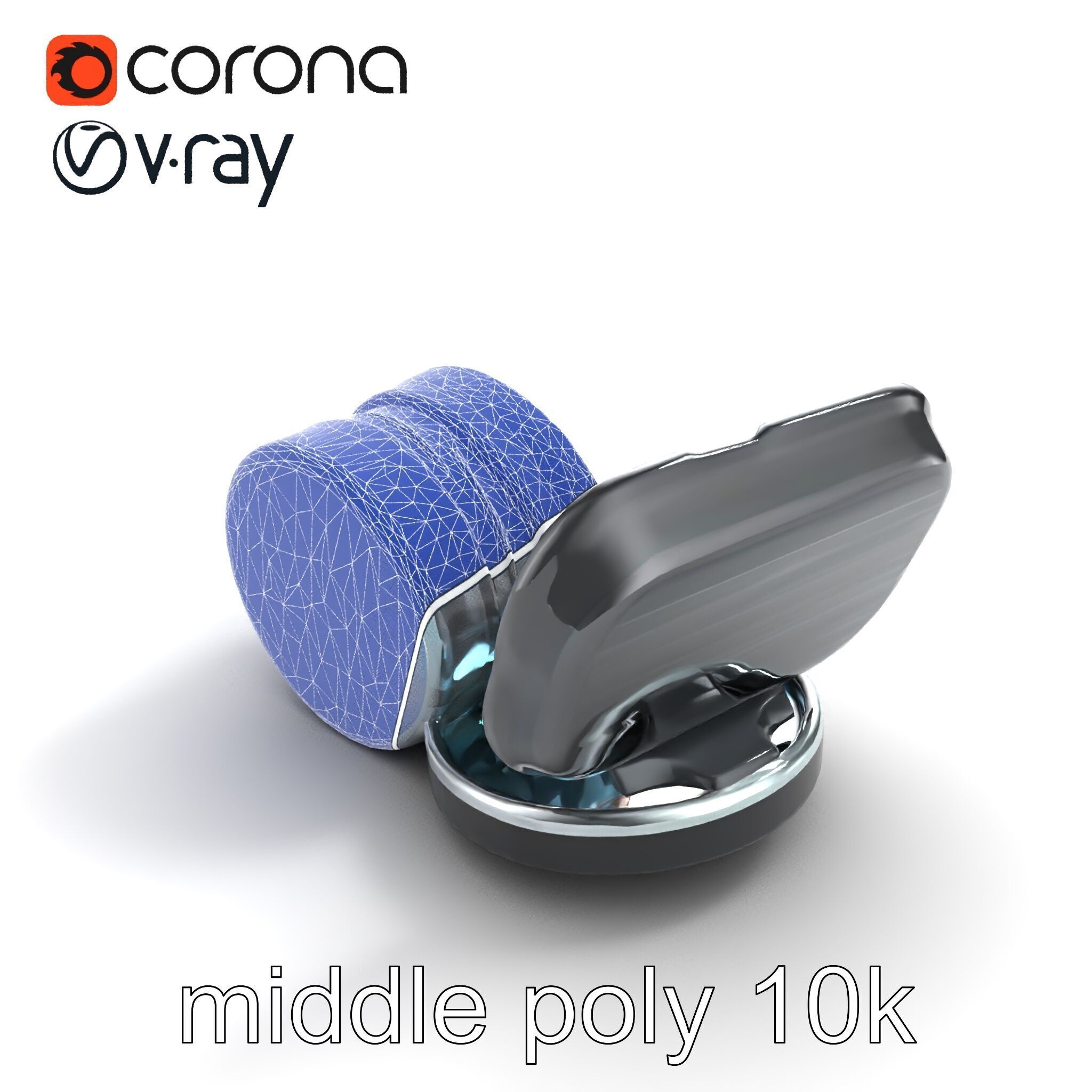 Interchangeable Lens Filter Compact Case Model Pack Low-poly 3D model_11