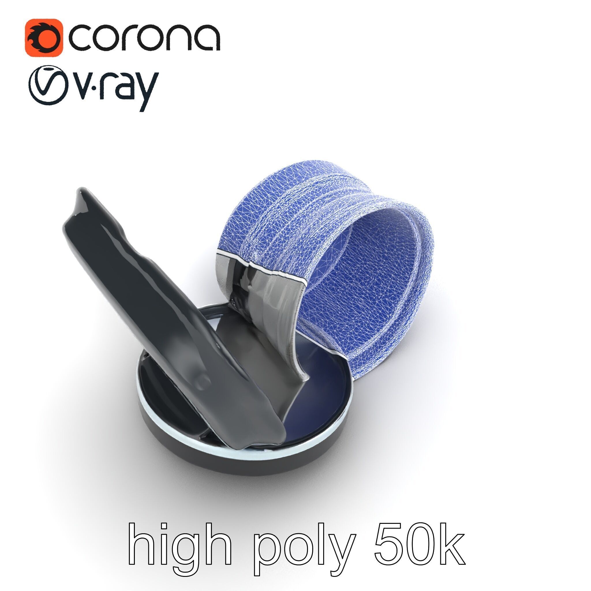 Interchangeable Lens Filter Compact Case Model Pack Low-poly 3D model_18