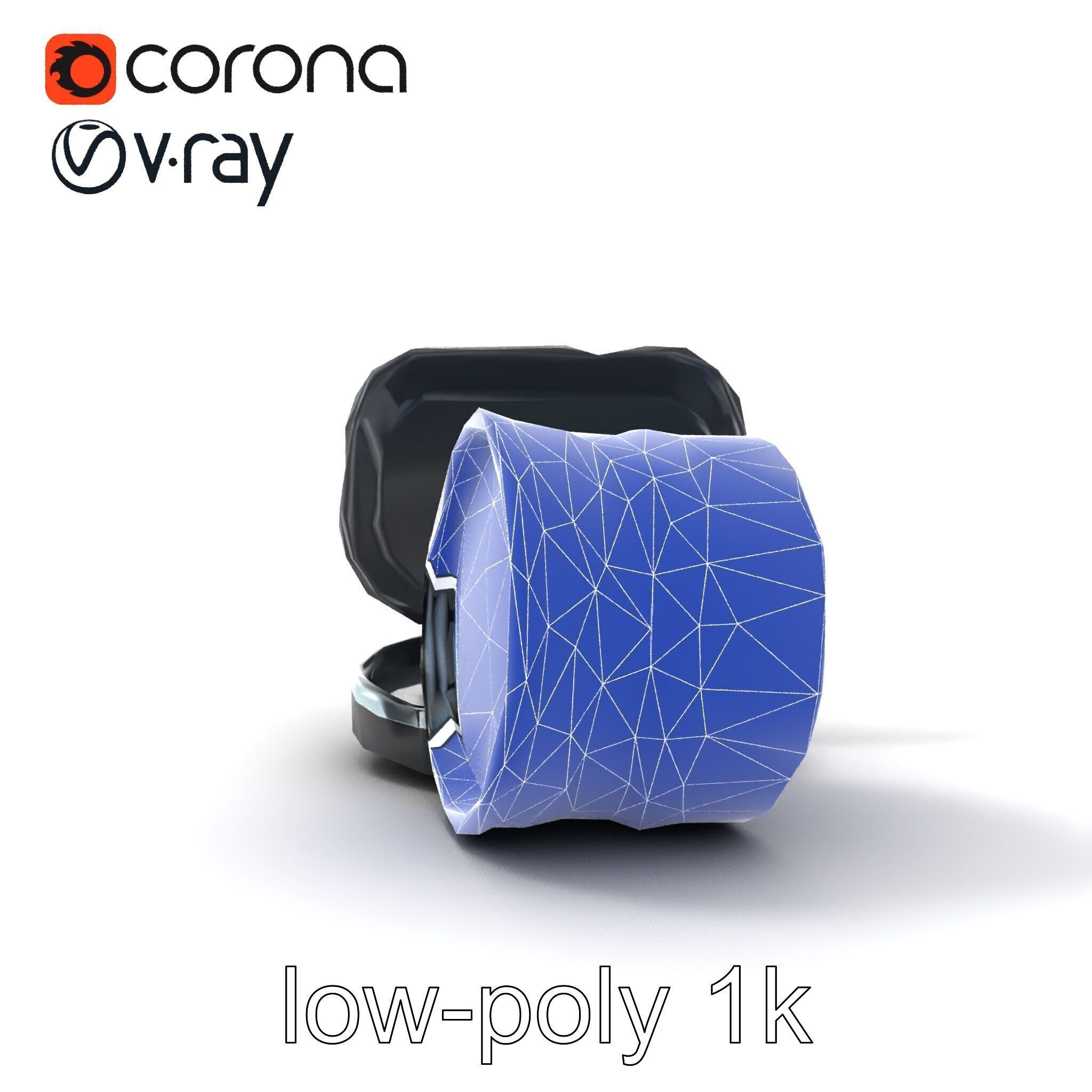 Interchangeable Lens Filter Compact Case Model Pack Low-poly 3D model_27