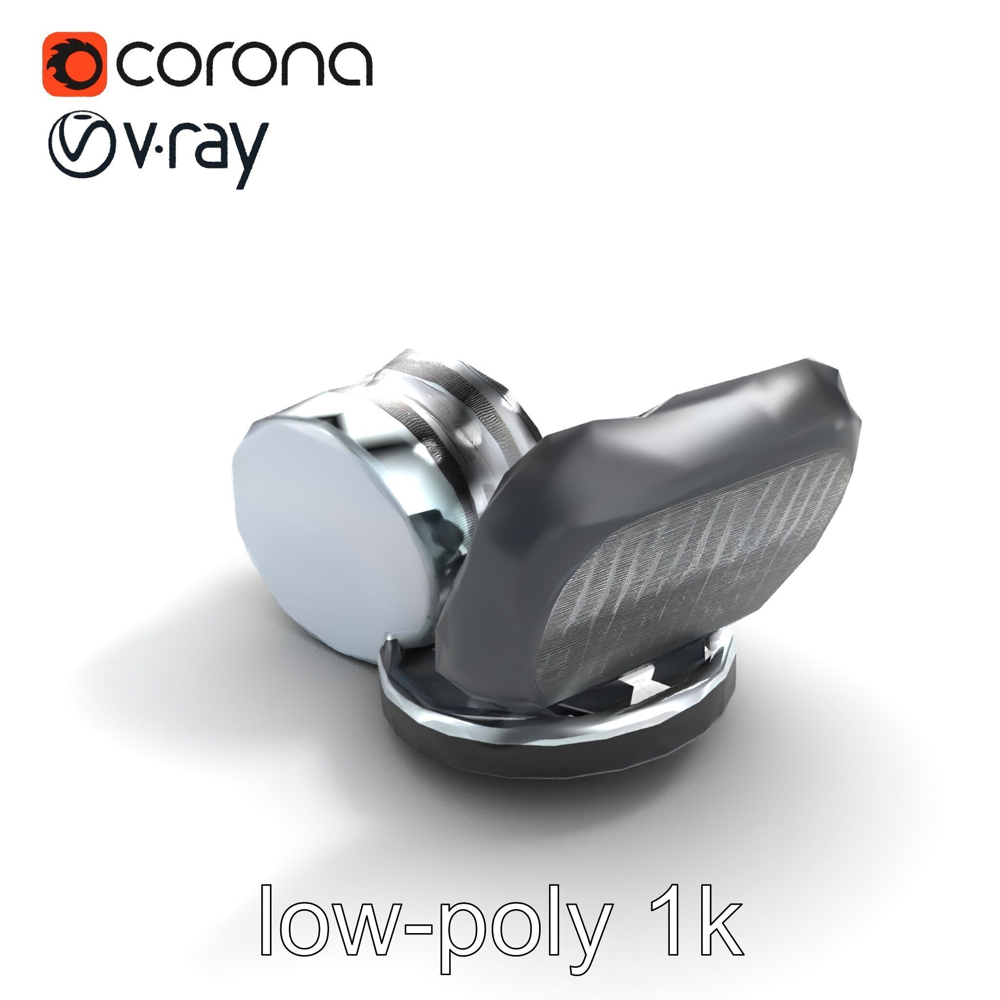 Interchangeable Lens Filter Compact Case Model Pack Low-poly 3D model_9