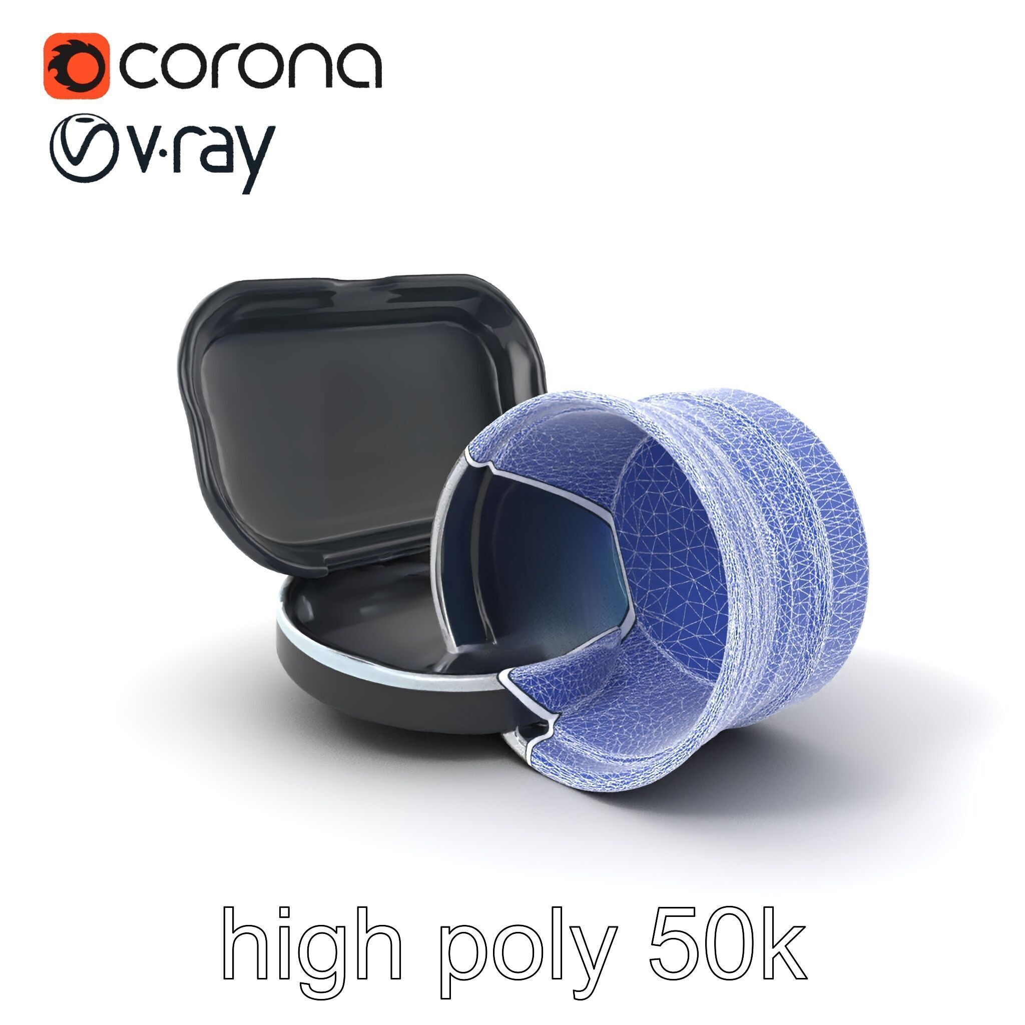 Interchangeable Lens Filter Compact Case Model Pack Low-poly 3D model_10